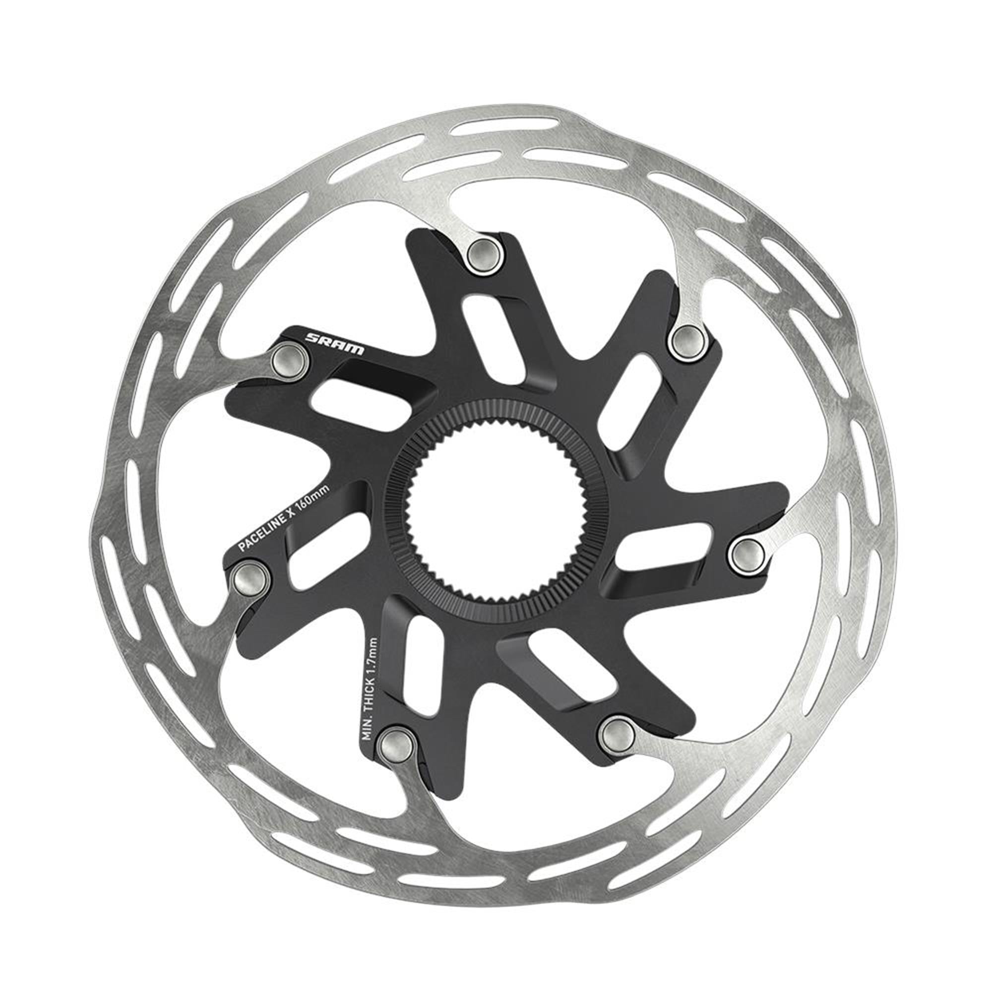 Paceline X Centerlock Rounded Disc Brake Rotor Silver / 140mm