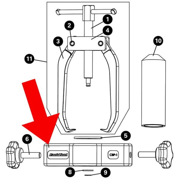 Park Tool 1195 - Puller Body CBP-3 Black / One size