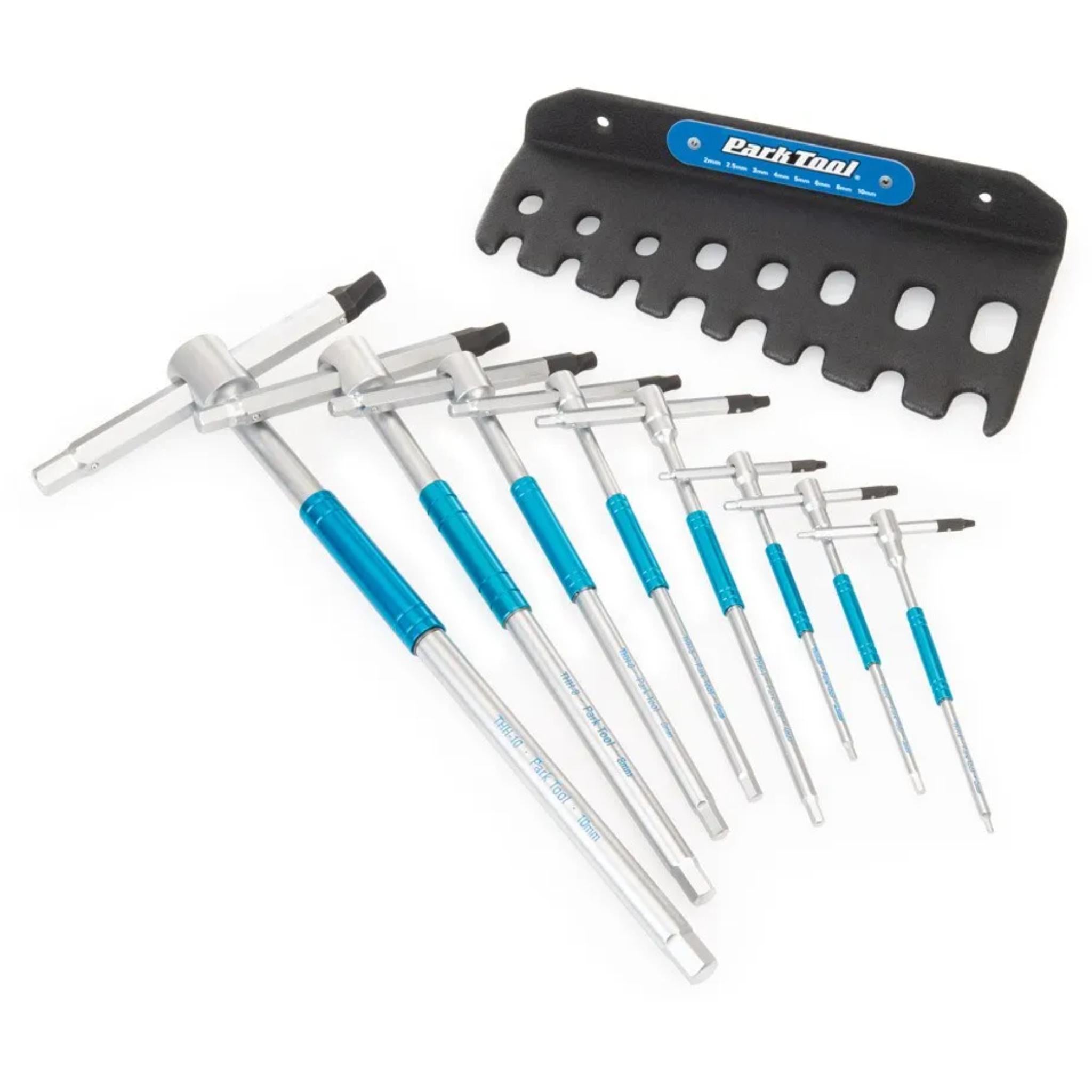 Park Tool THH-1 Sliding T-Handle Hex Wrench Set Blue / Silver / One Size
