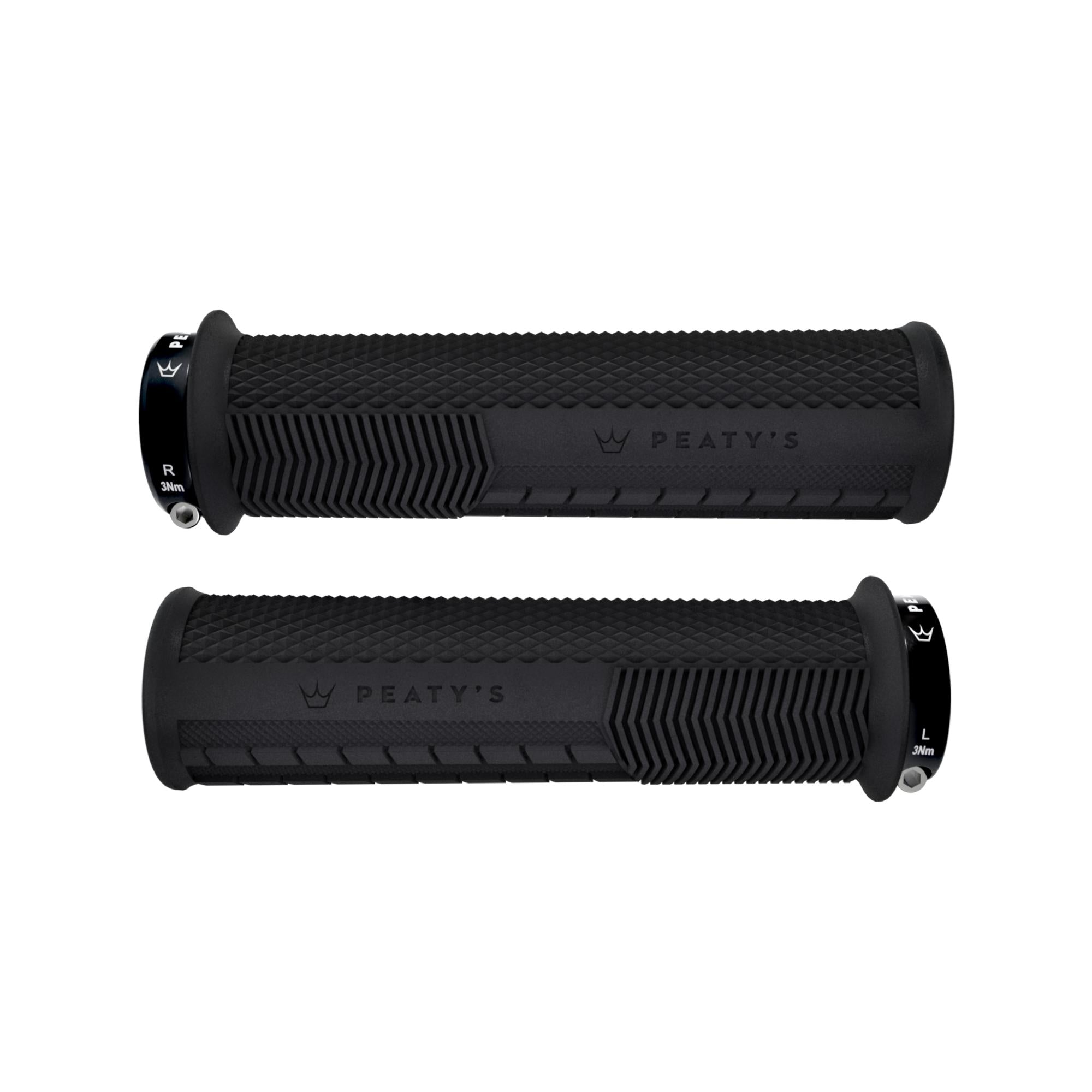 Peatys Monarch Grips Black / Knurl Pattern / Thick