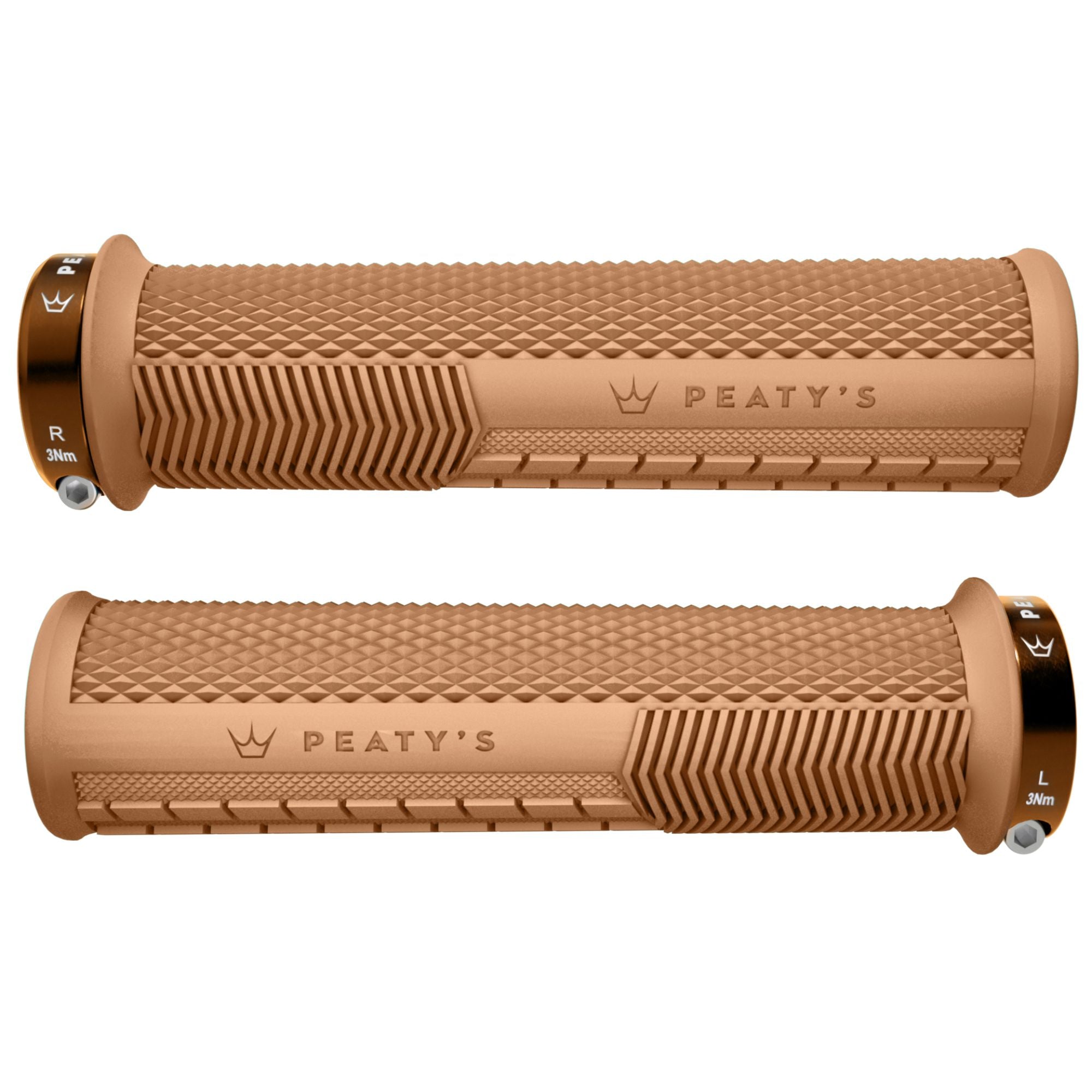 Peatys Monarch Grips Gum / Knurl Pattern / Thick