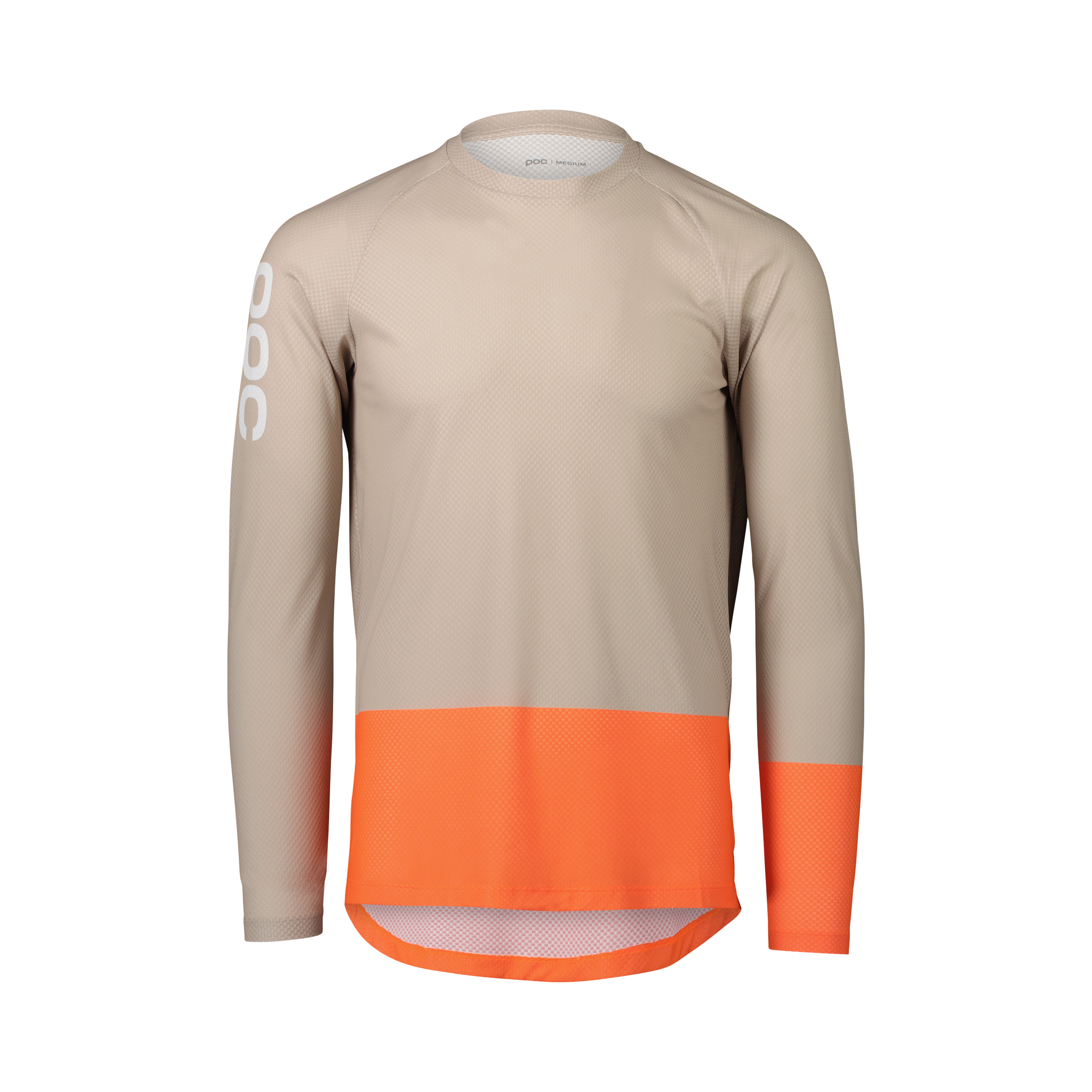 POC MTB Pure LS Jersey Light Sandstone Beige/Zink Orange / XS