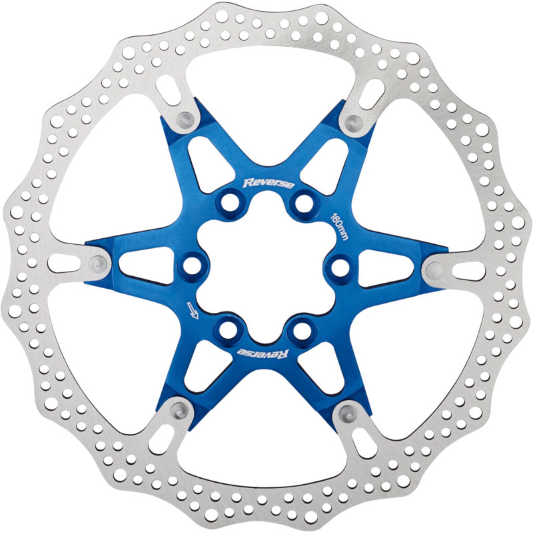 Reverse Components Aluminium/Steel Disc Brake Rotor Blue / 160mm