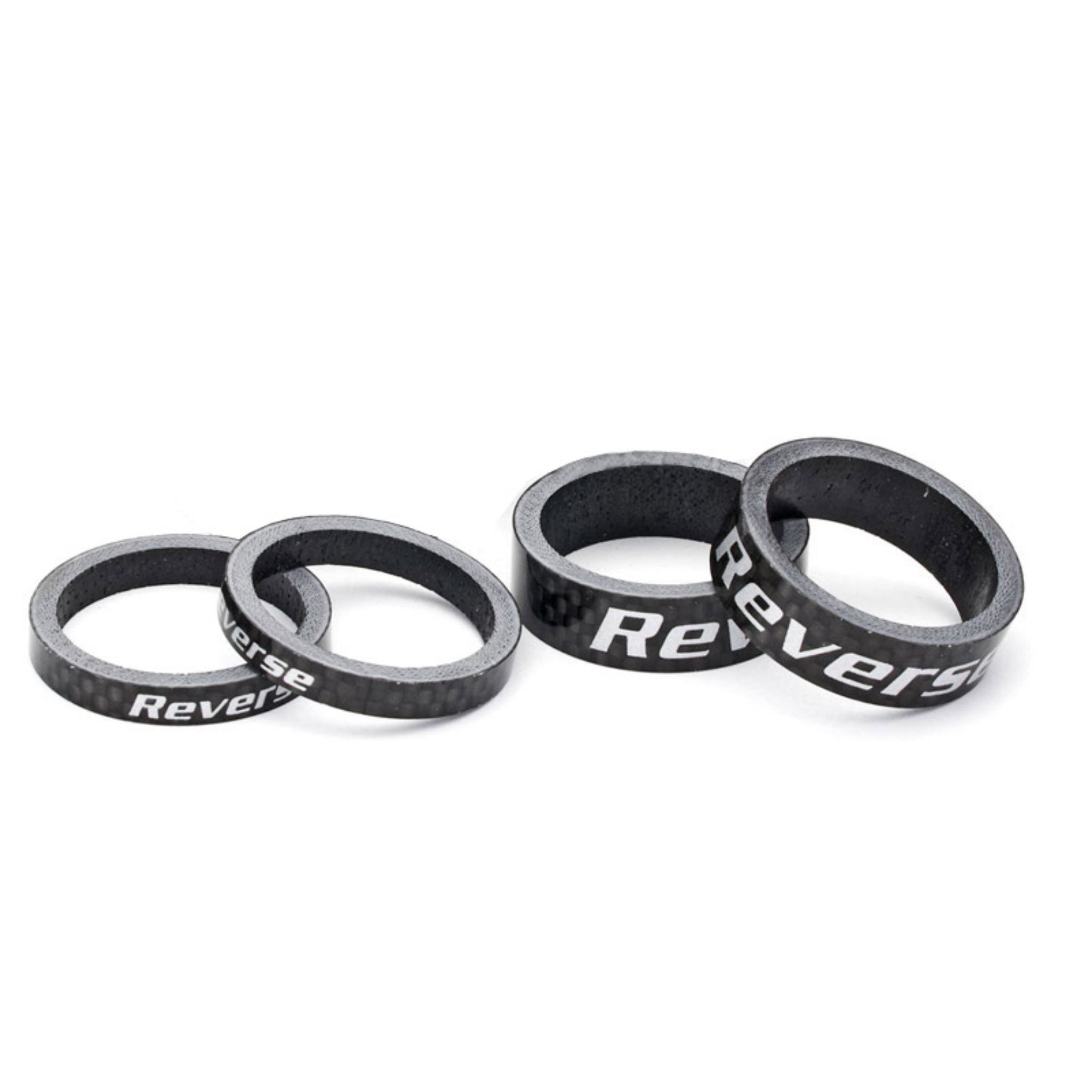 Reverse Components Carbon Headset Spacer Set Black
