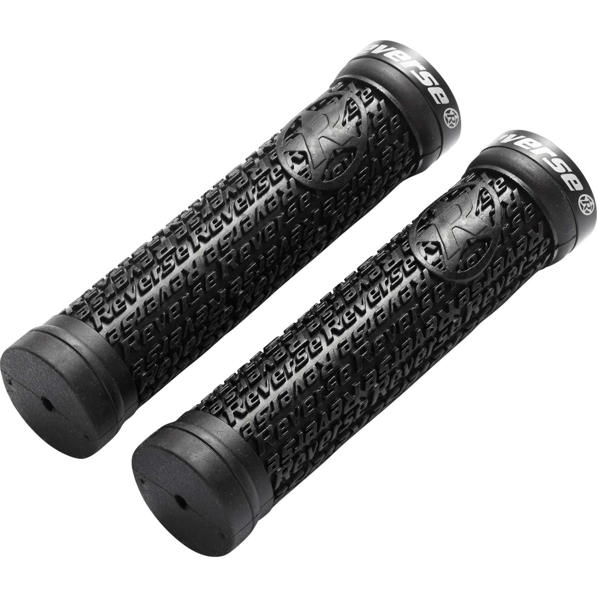 Reverse Components Stamp Lock On Grips Black