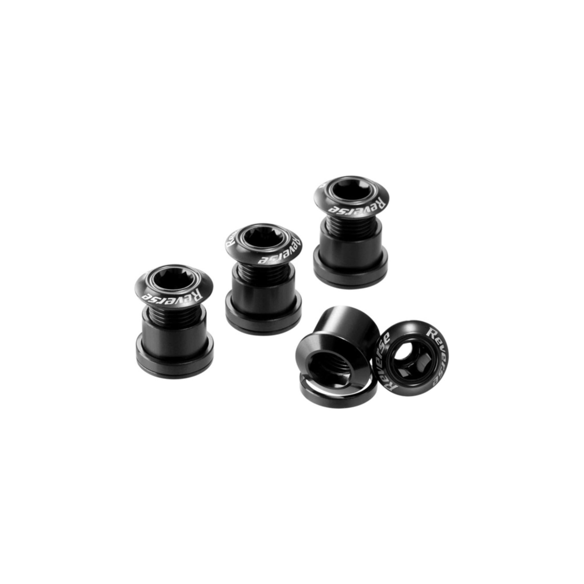 Reverse Replacement Chainring Bolt Set Black