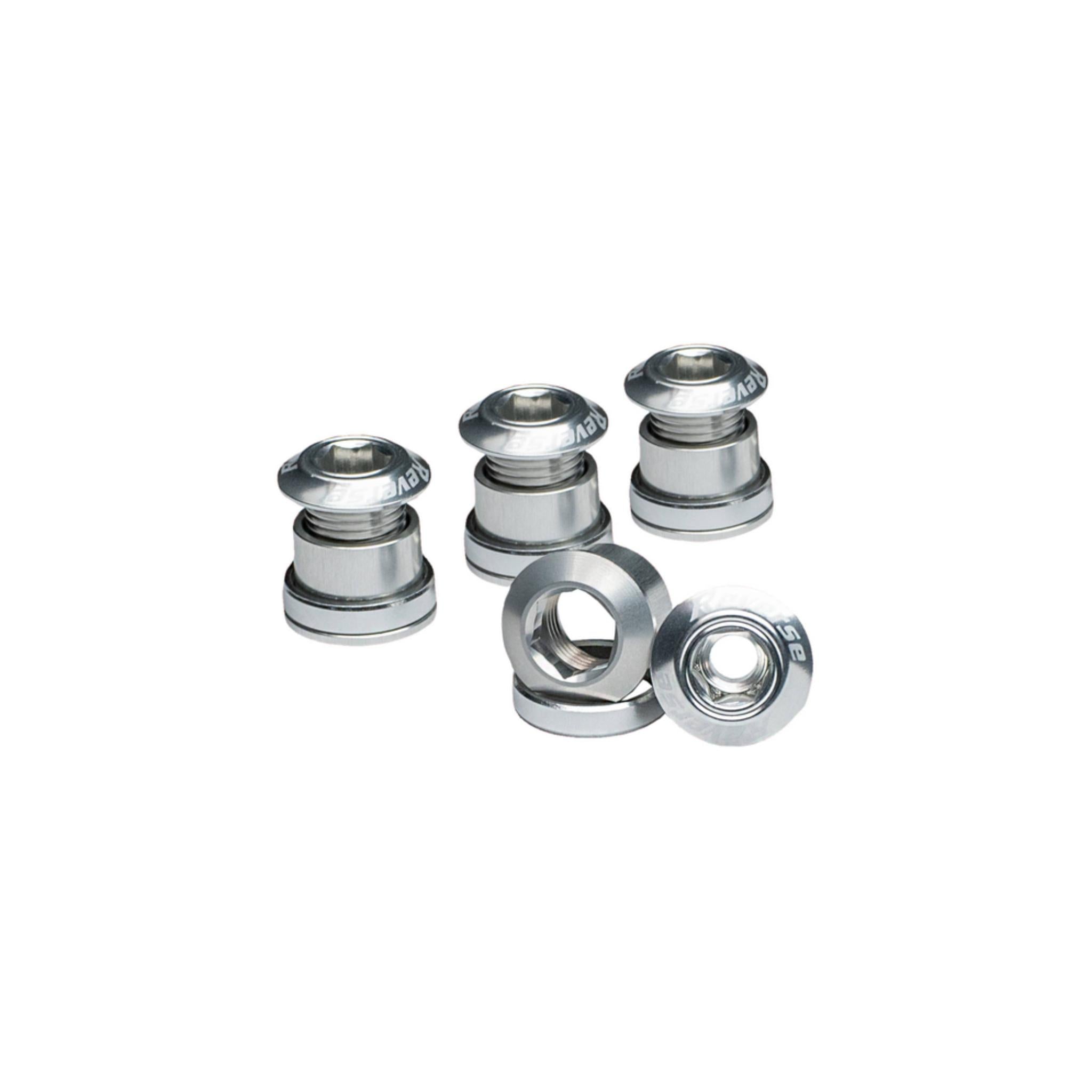 Reverse Replacement Chainring Bolt Set Silver