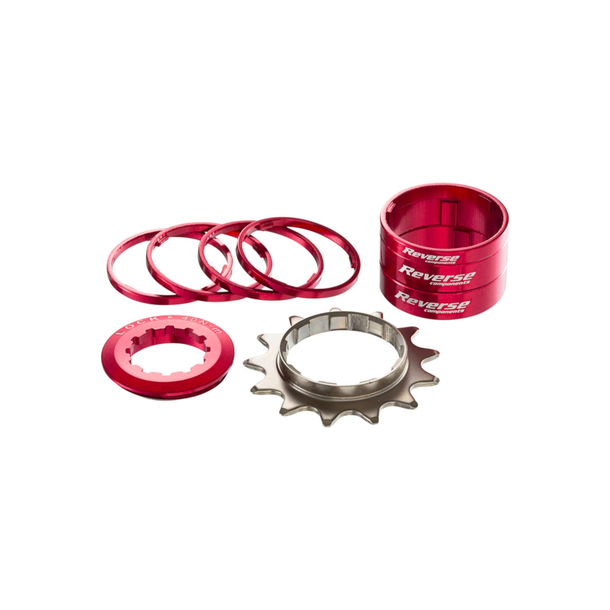 Reverse Single Speed Kit Shimano HG Red / 13T