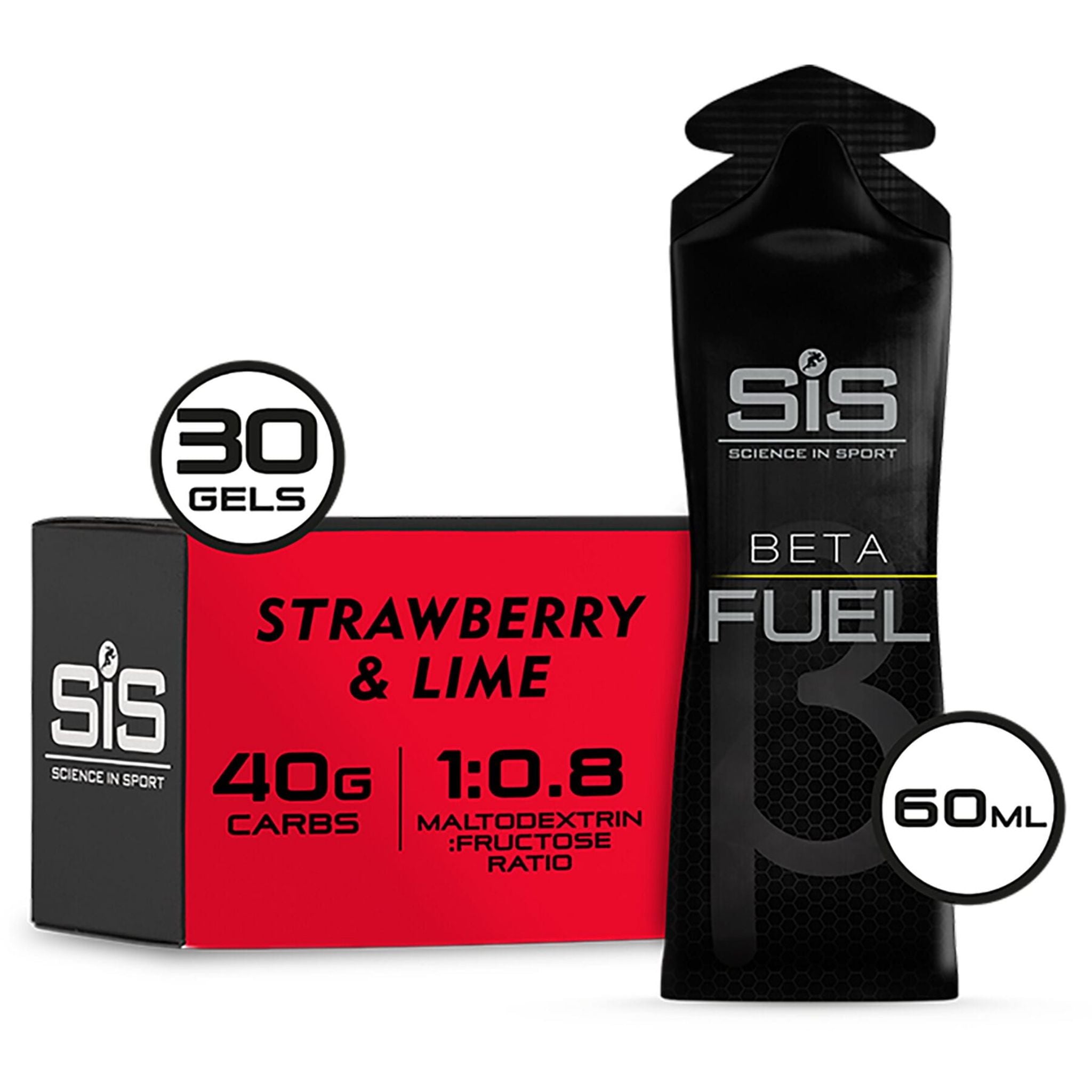 Science in Sport Beta Fuel Energy Gel Strawberry and Lime / Box of 30