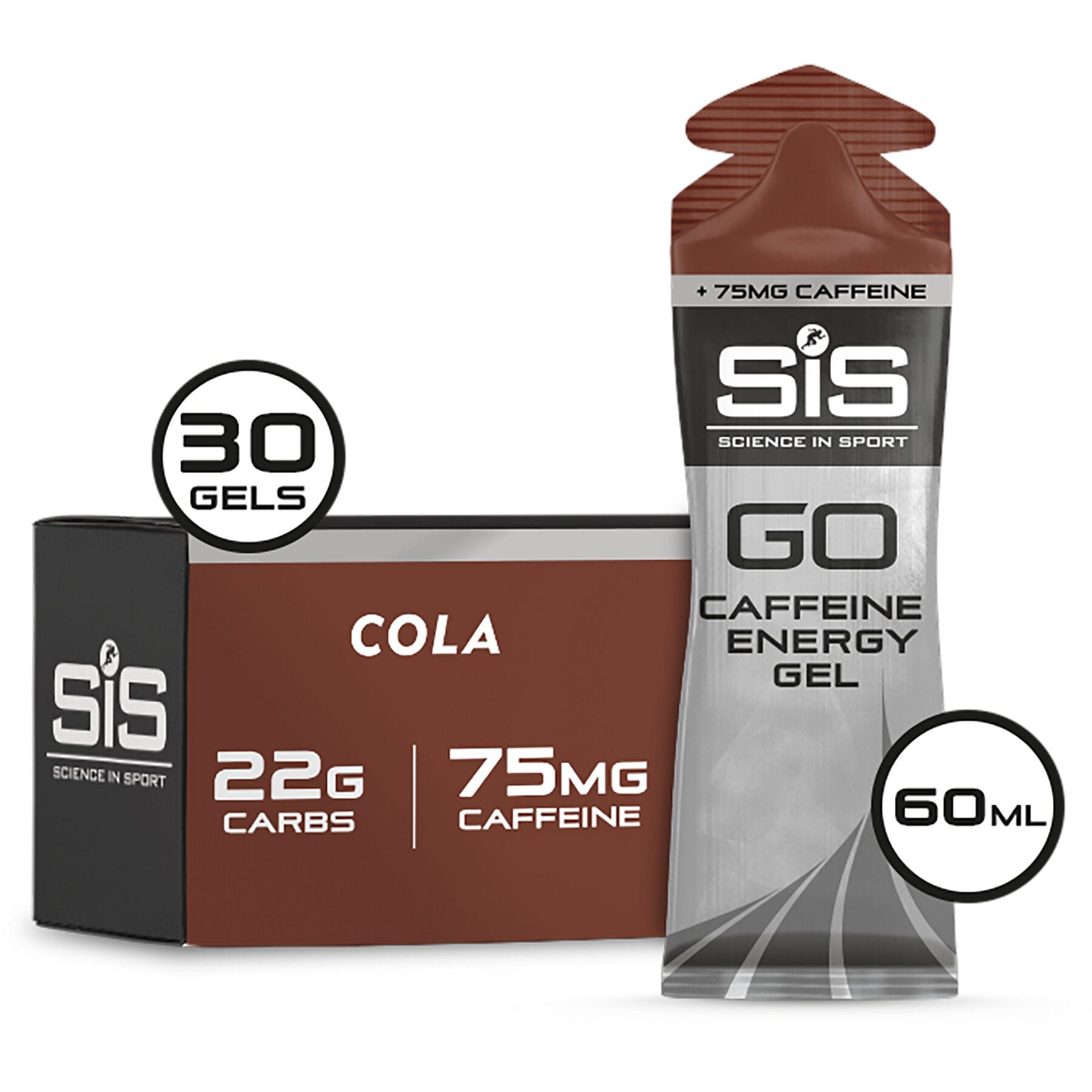 Science in Sport GO Energy+ Caffeine Gel (30 box) Cola / Box of 30
