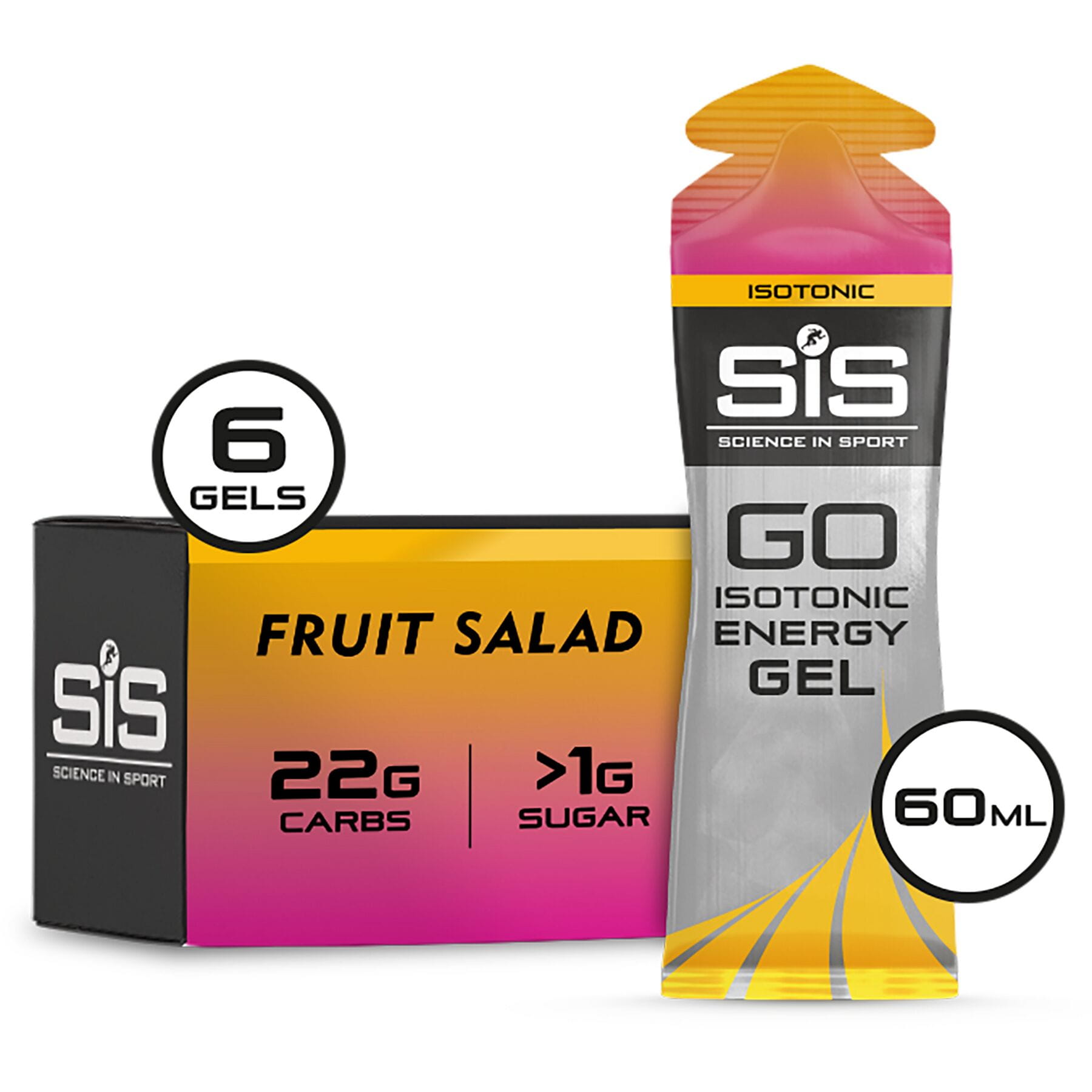 Science in Sport GO Energy Gel (6 Gel Multipack) Fruit Salad / Box of 6