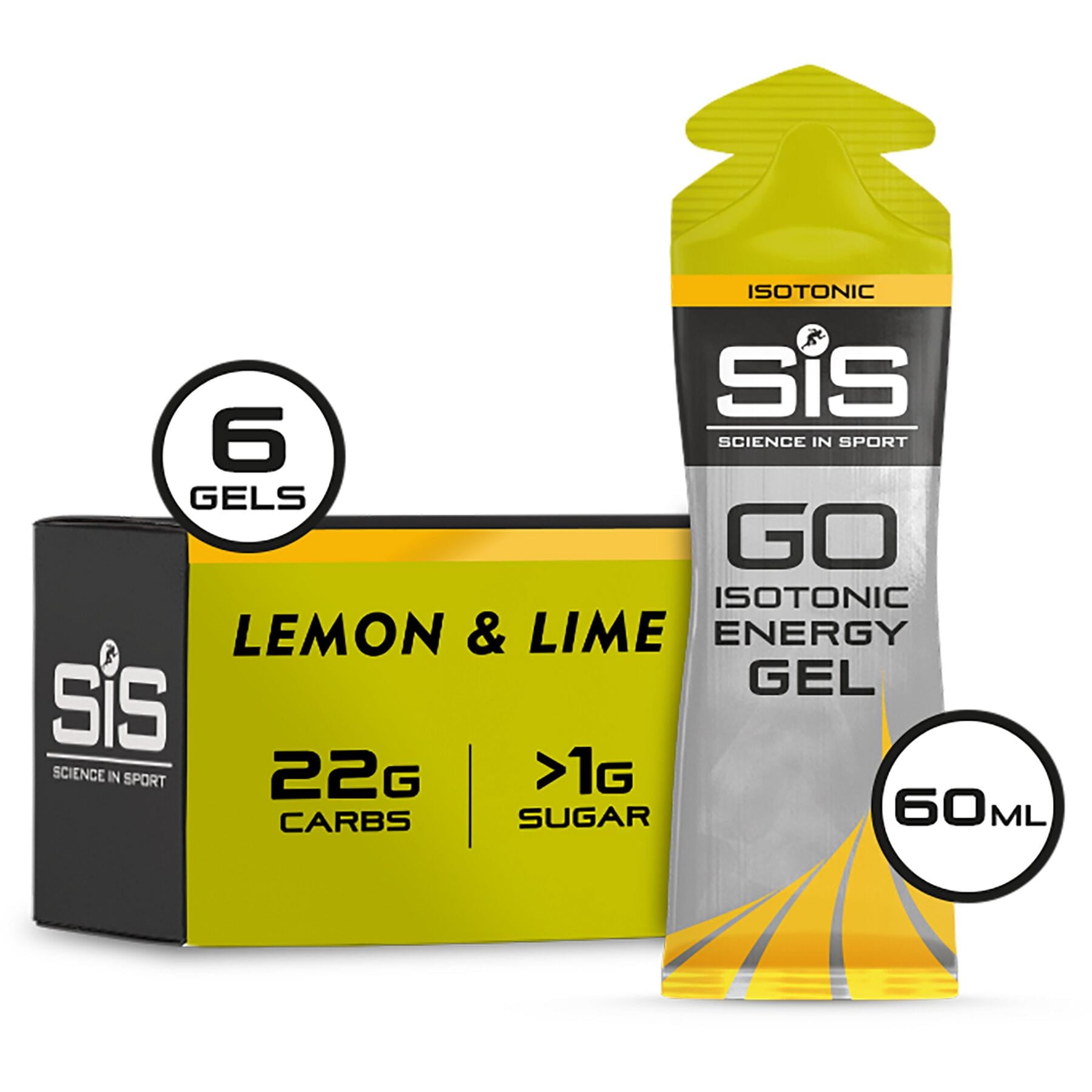 Science in Sport GO Energy Gel (6 Gel Multipack) Lemon / Lime / Box of 6