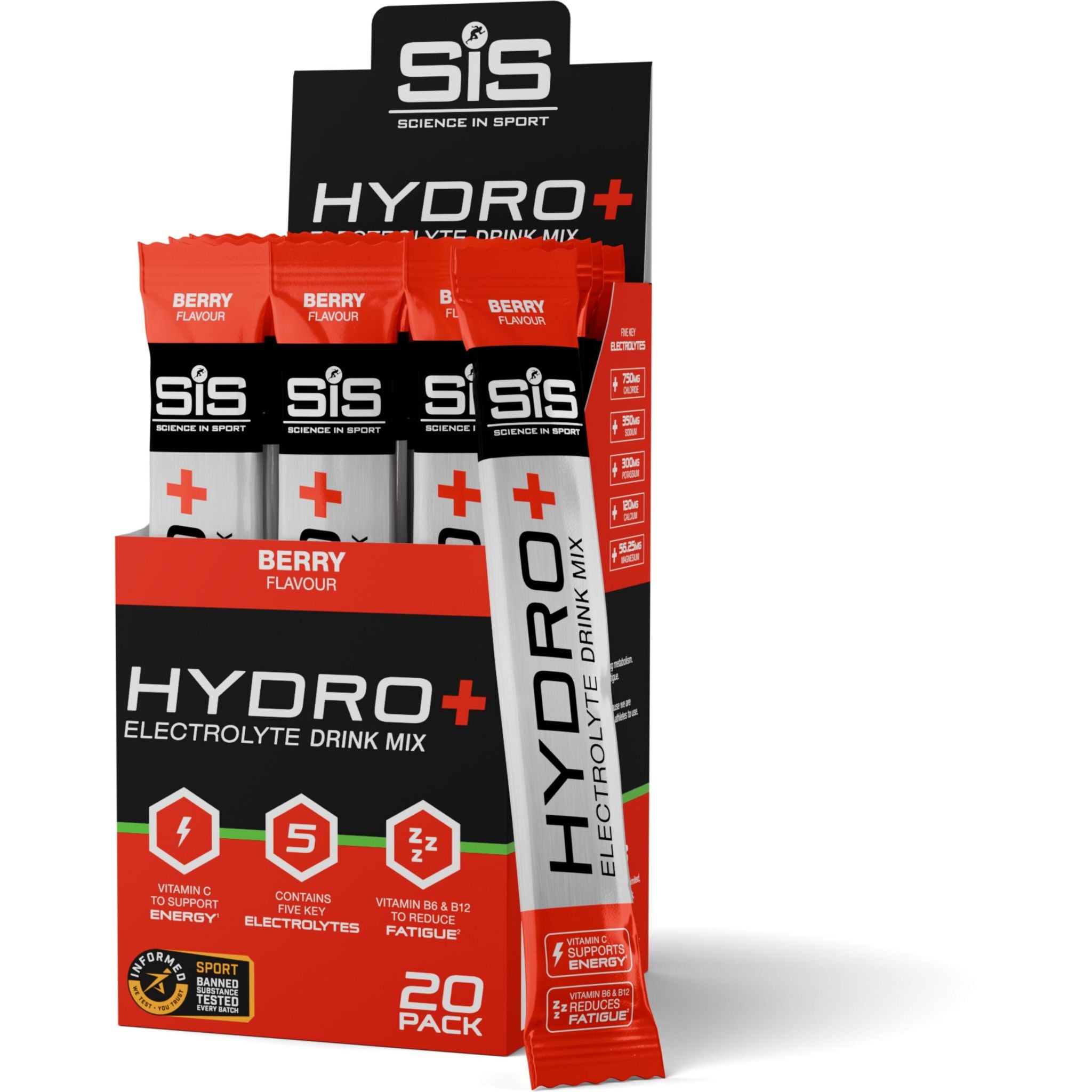 Science in Sport Hydro+ Stick Powder Berry / Box of 20