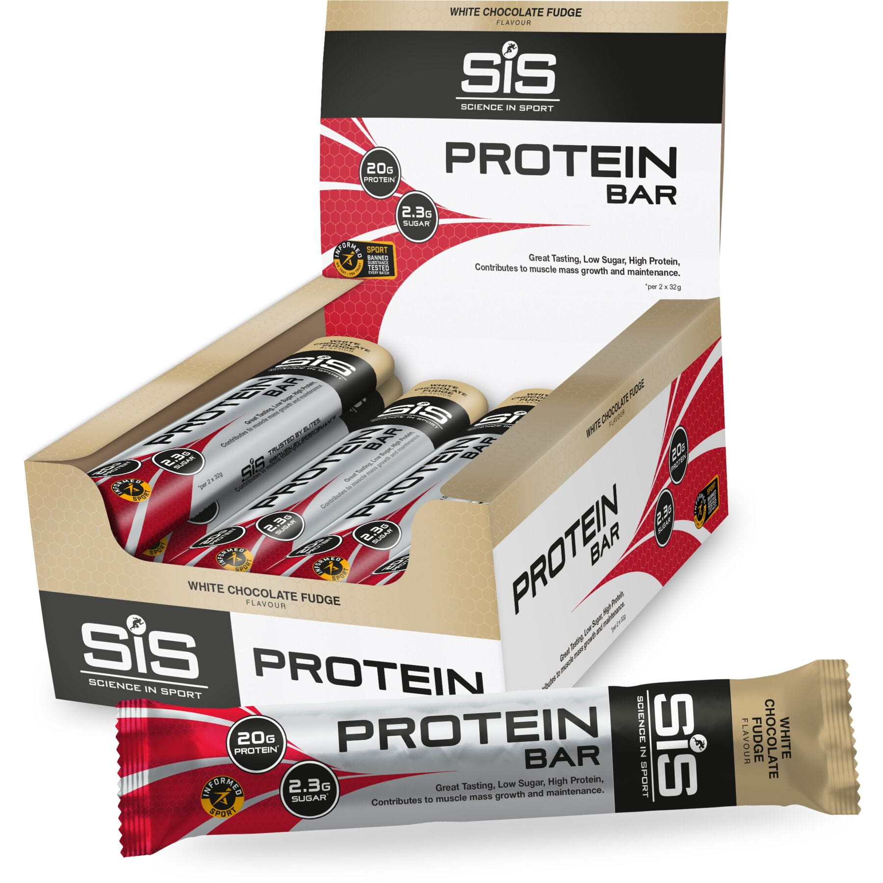 Science in Sport Protein Bar (12 Box) White Chocolate Fudge / Box of 12