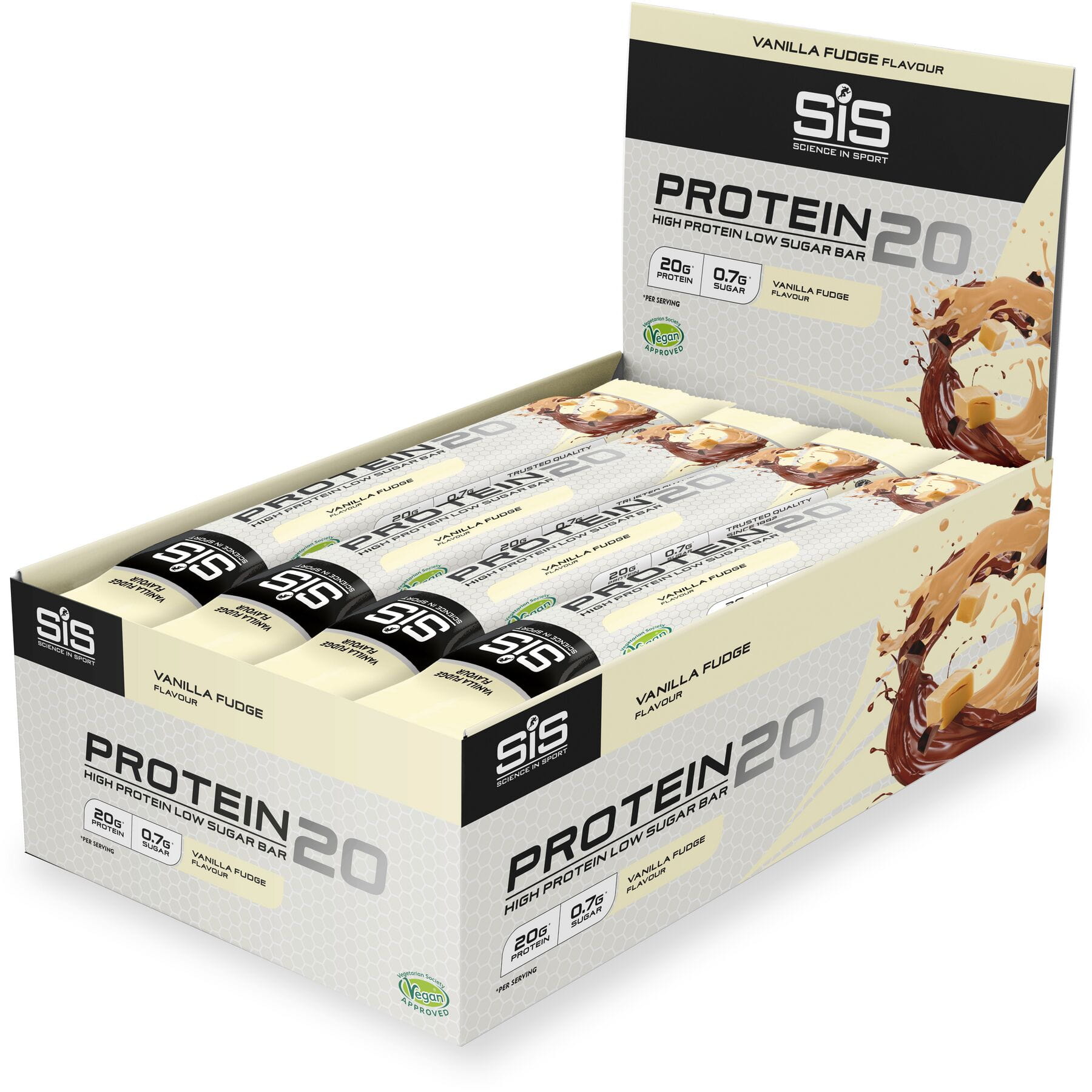 Science in Sport PROTEIN20 Bar (12 box) Vanilla Fudge / Box of 12