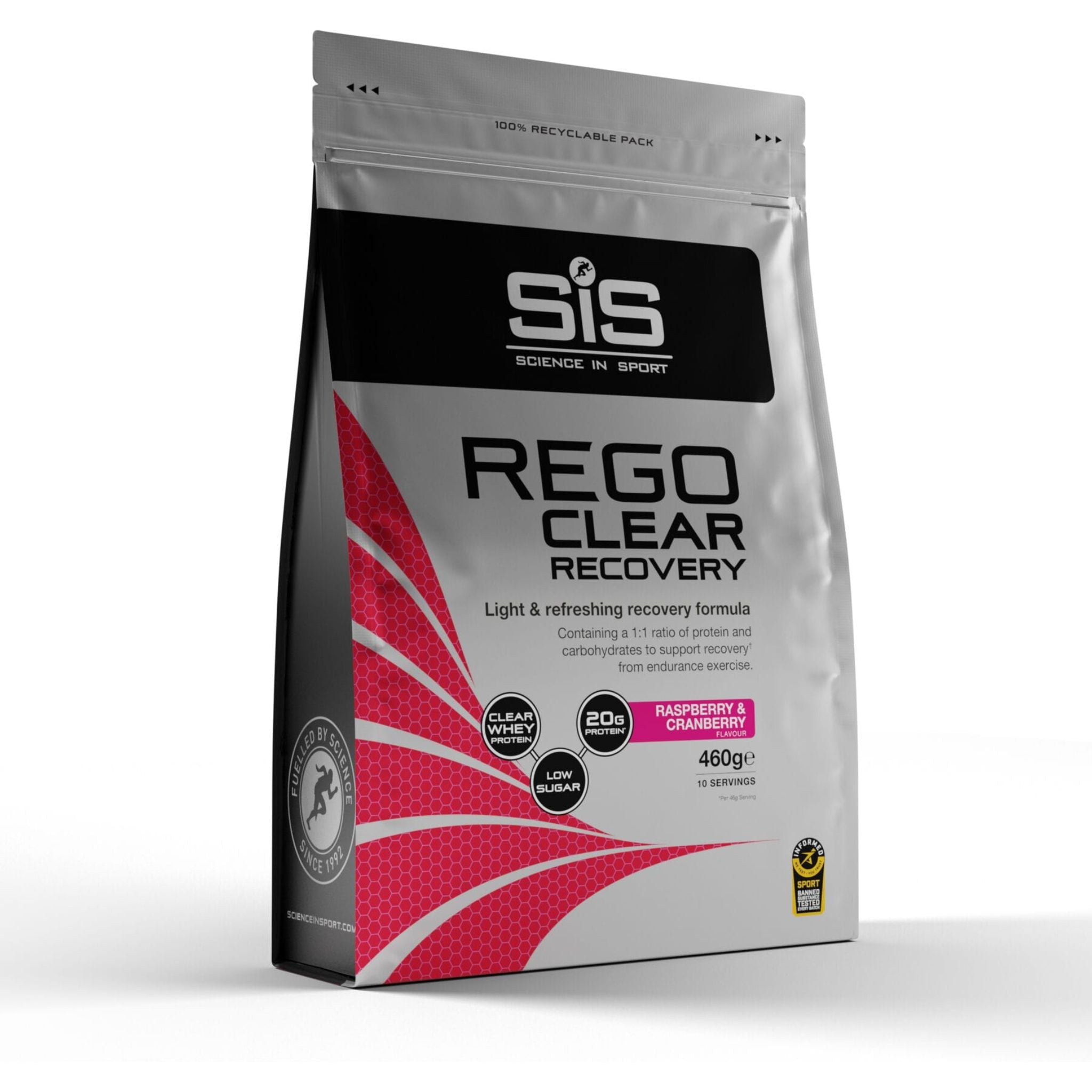 Science In Sport REGO Clear Whey Protein Drink Raspberry and Cranberry / 460 g