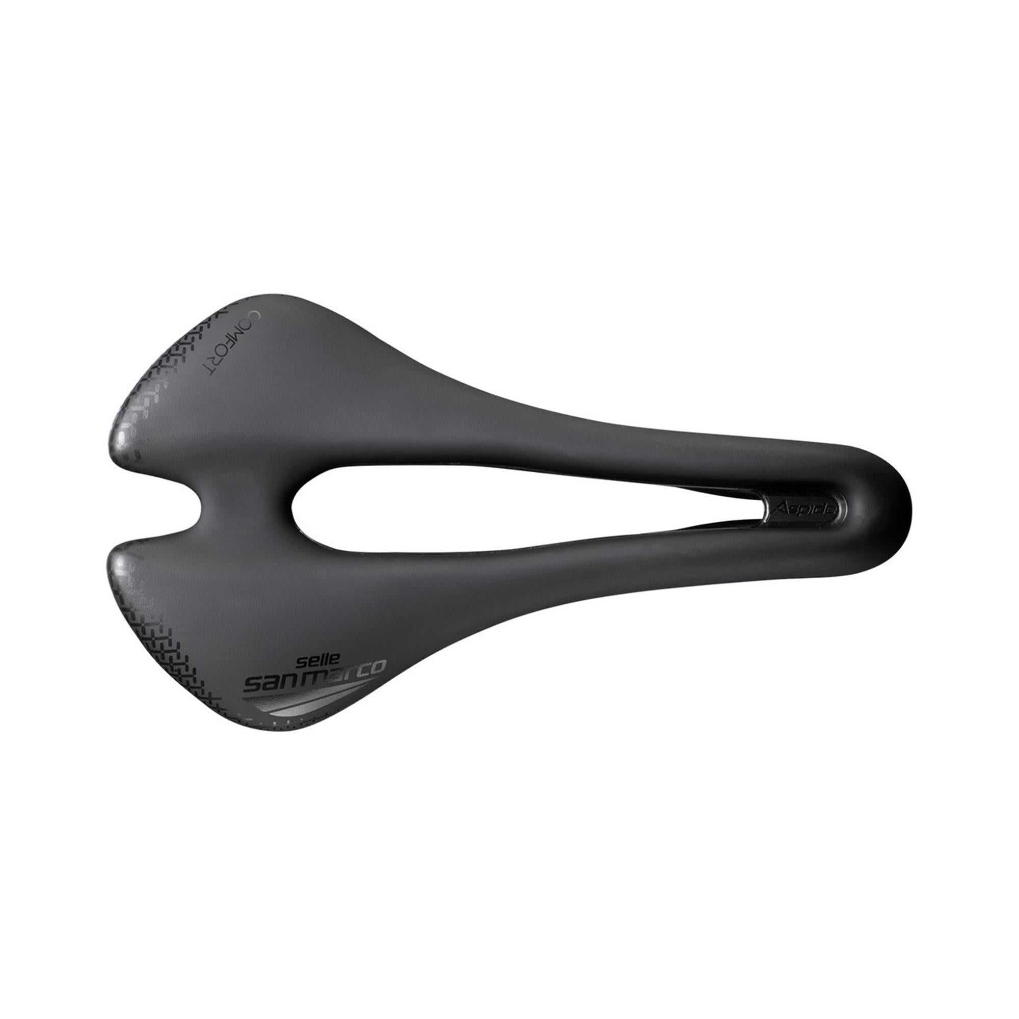 Selle San Marco Aspide Short Comfort Dynamic Saddle Black/Black / NARROW (S3)