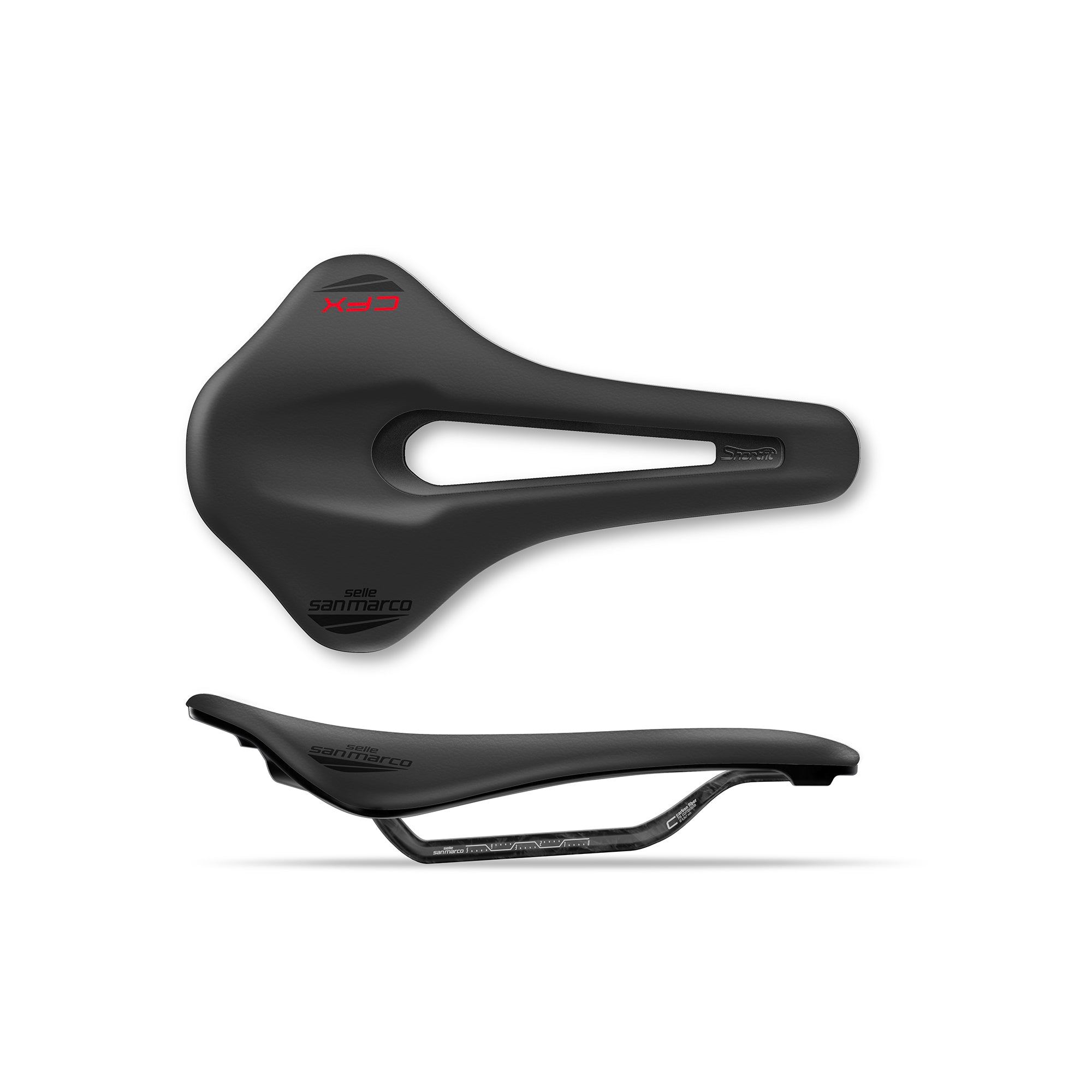 Selle San Marco Shortfit 2.0 Carbon FX Saddle Black/Black / NARROW (S3)