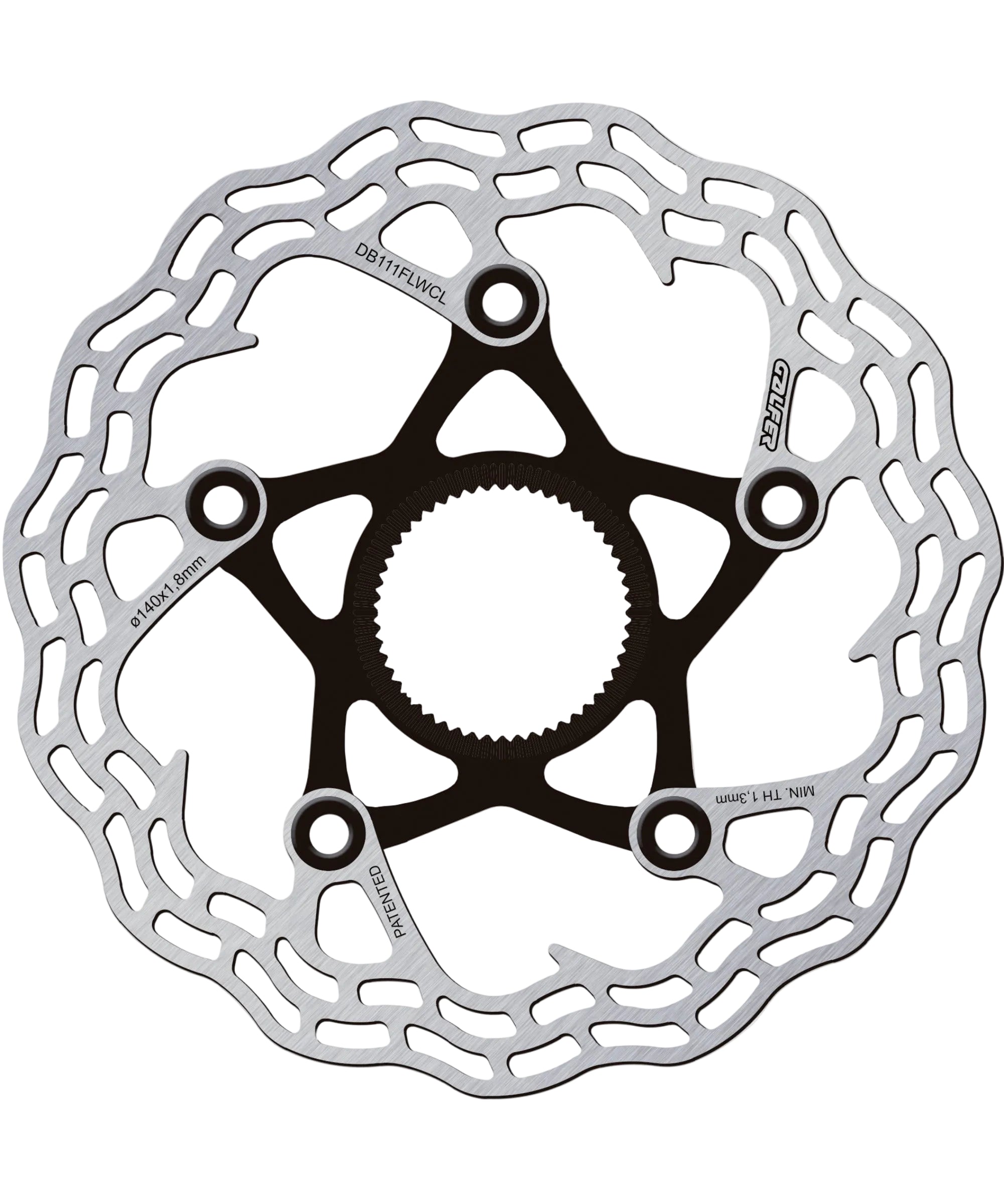 Shark Road Disc Rotor - Centerlock Silver/Black / 140mm