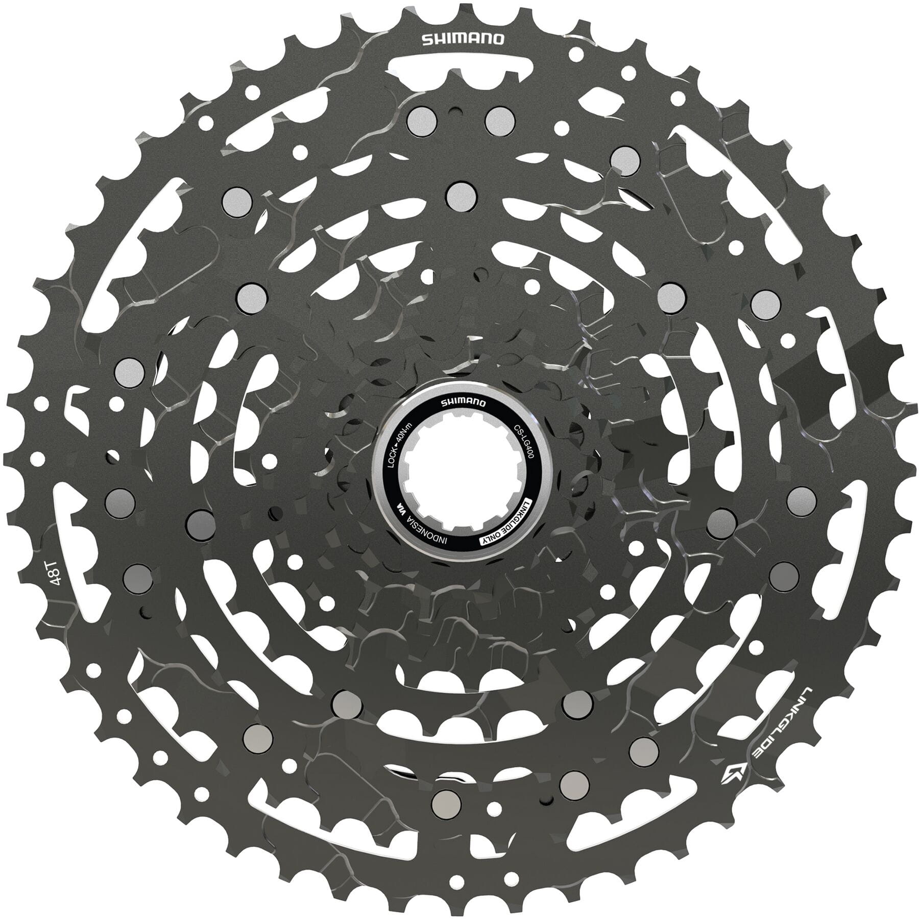 Shimano CUES CS-LG400-10 Link Glide 10-Speed Cassette Black / 11 - 48 teeth