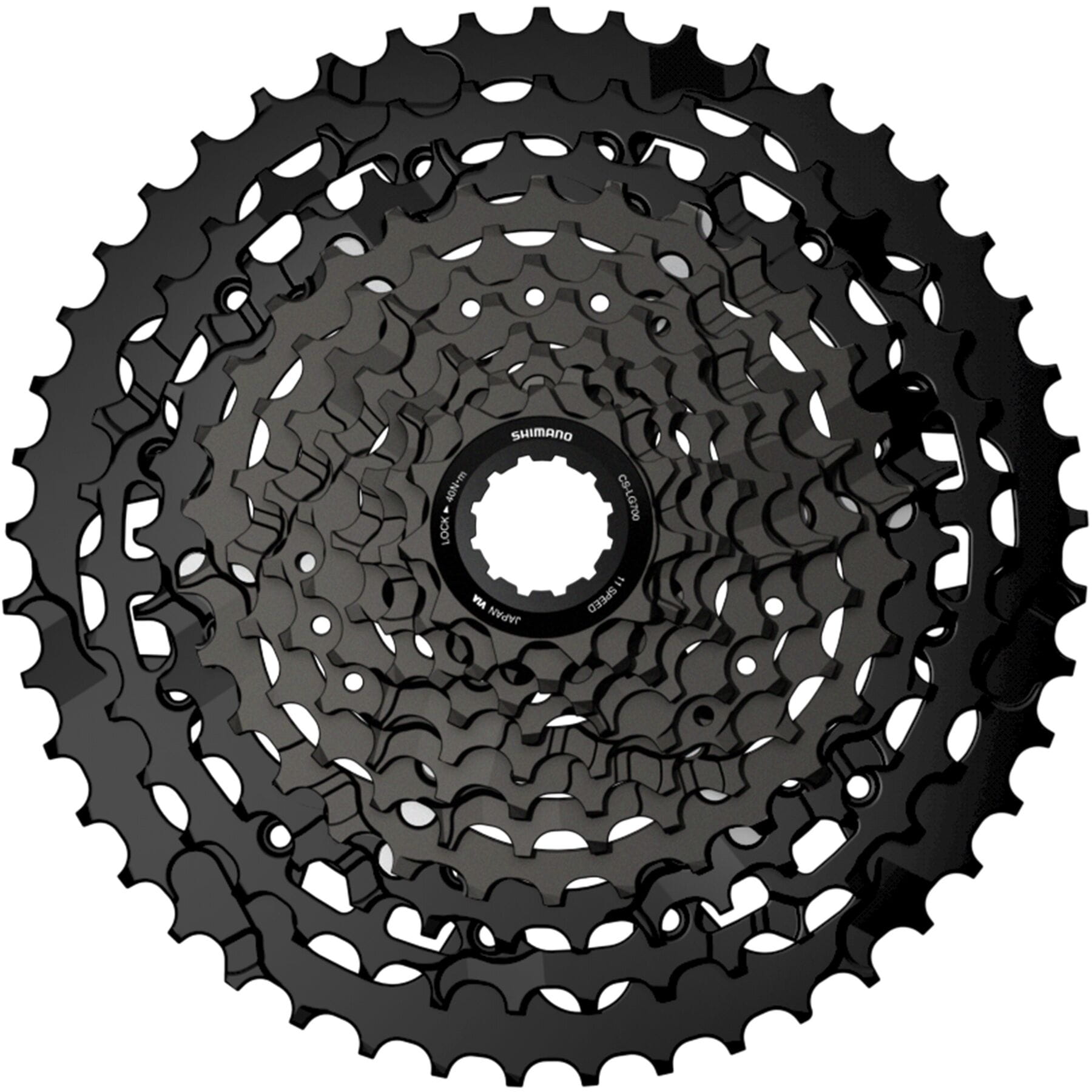 Shimano CUES CS-LG700-11 Link Glide 11-Speed Cassette Black / 11 - 45 teeth