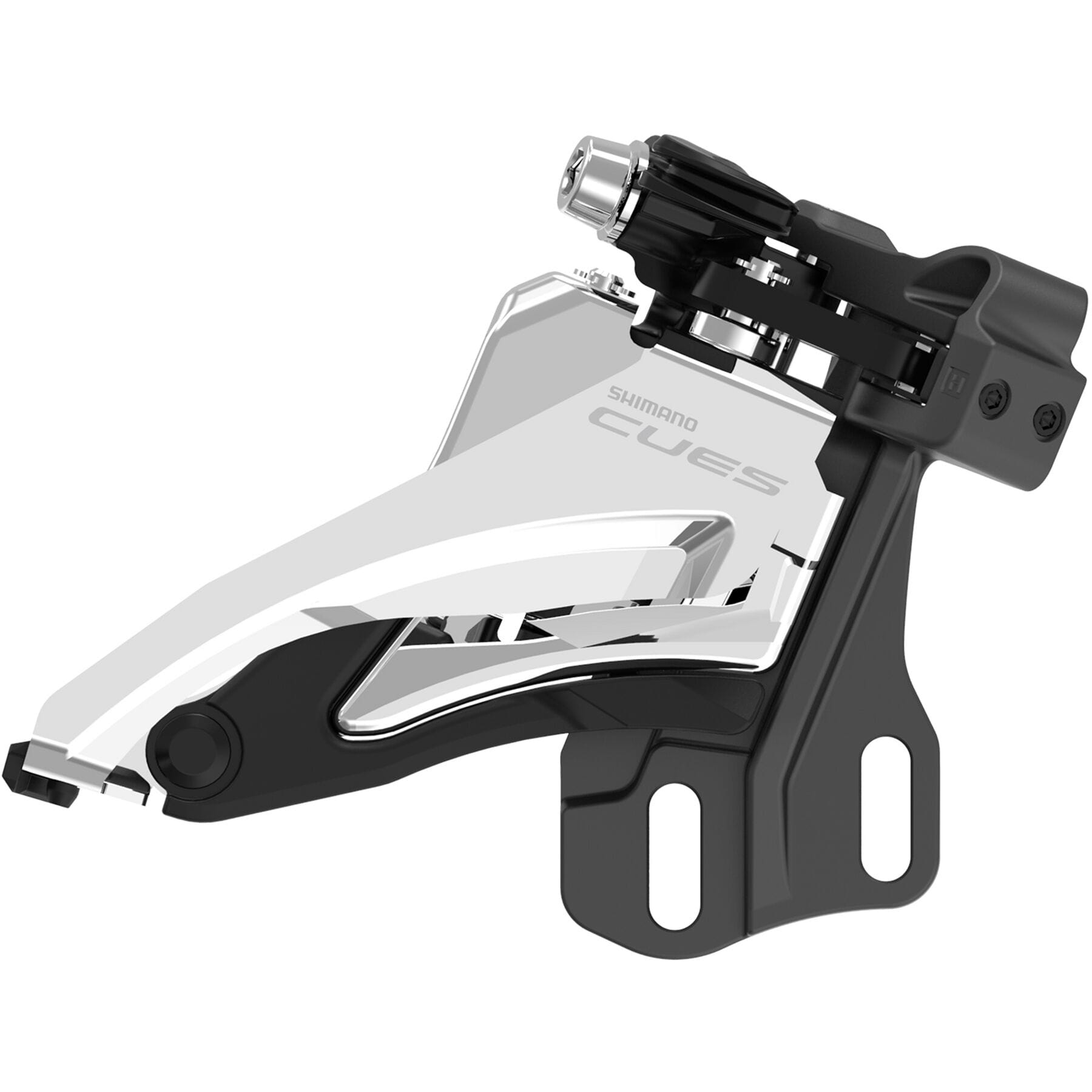 Shimano CUES FD-U6000 10/11-Speed Double Front Derailleur Silver / Black / Double / E-type Mount