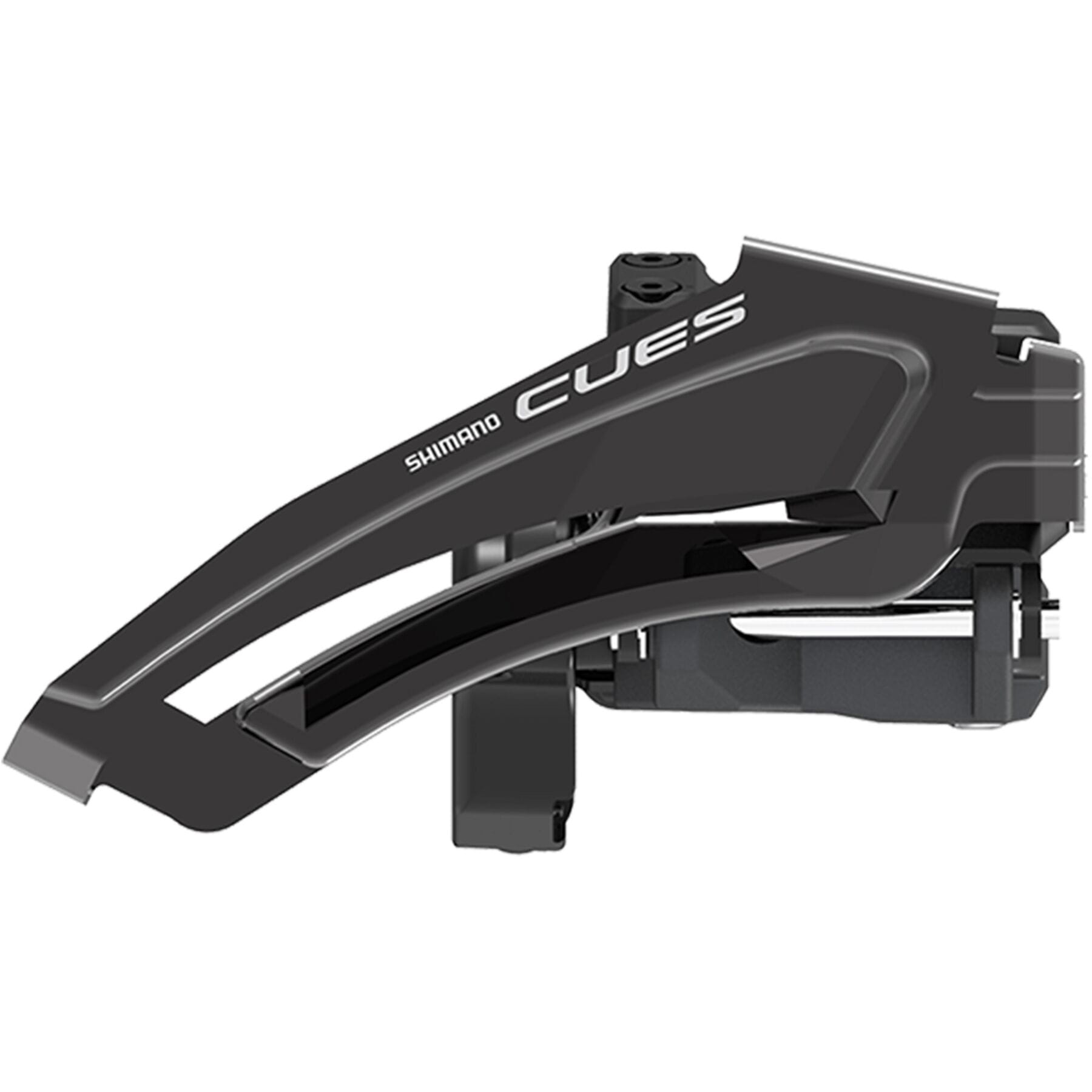 Shimano CUES FD-U8010-L 10/11-Speed Double Front Derailleur Silver / Black / Double / Low Clamp Band Mount