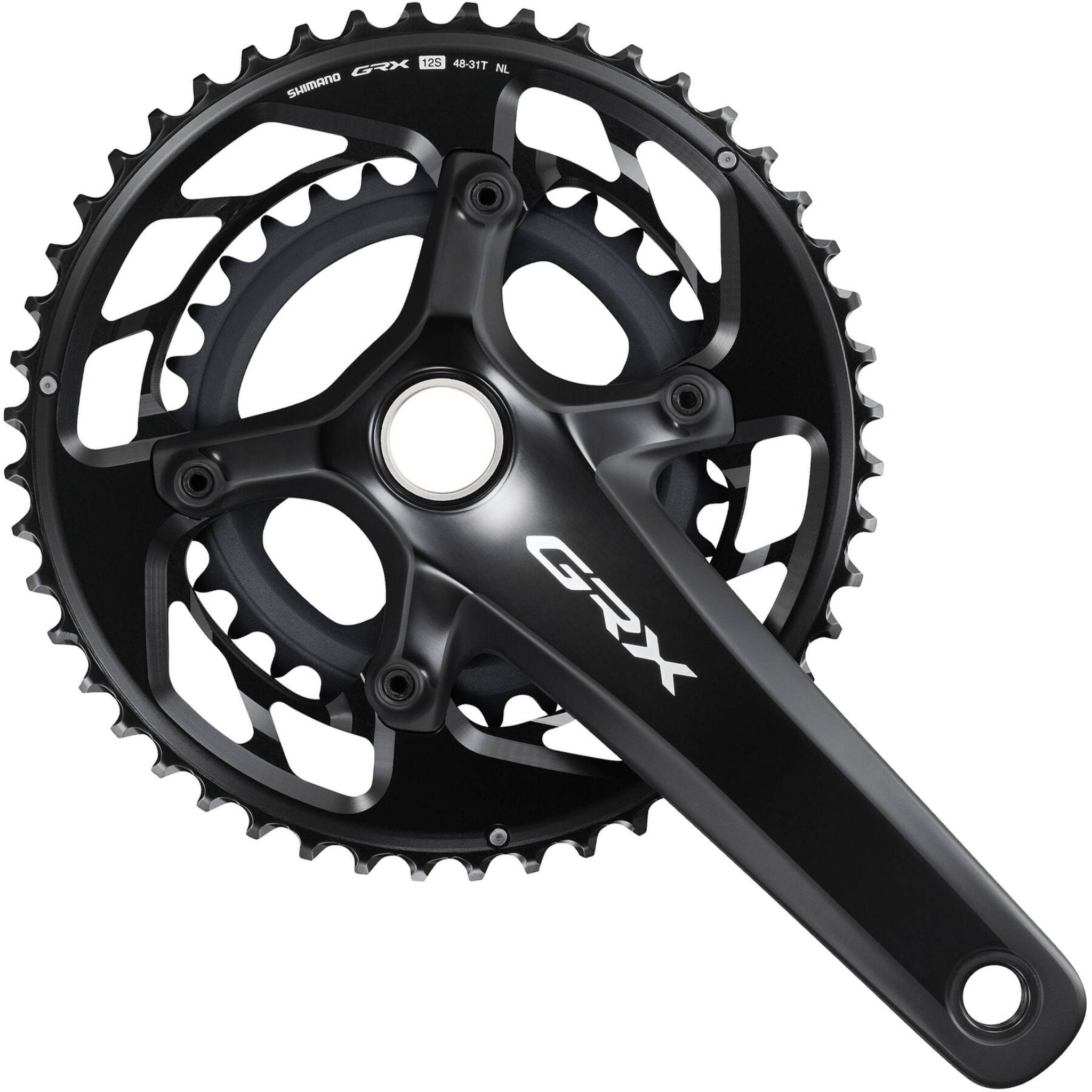 Shimano GRX FC-RX820 12-Speed Double Chainset Black / 170mm / 48/31T
