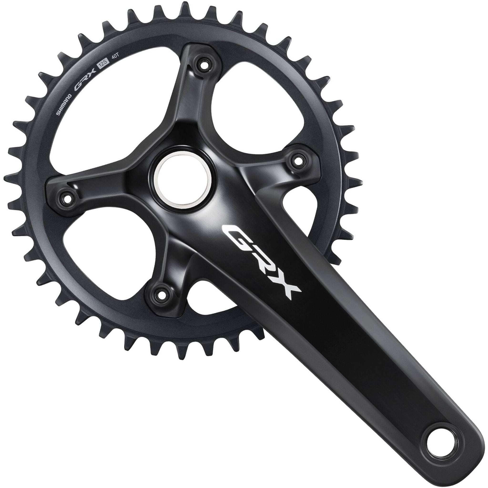 Shimano GRX FC-RX820 12-Speed Single Chainset Black / 170mm / 40T