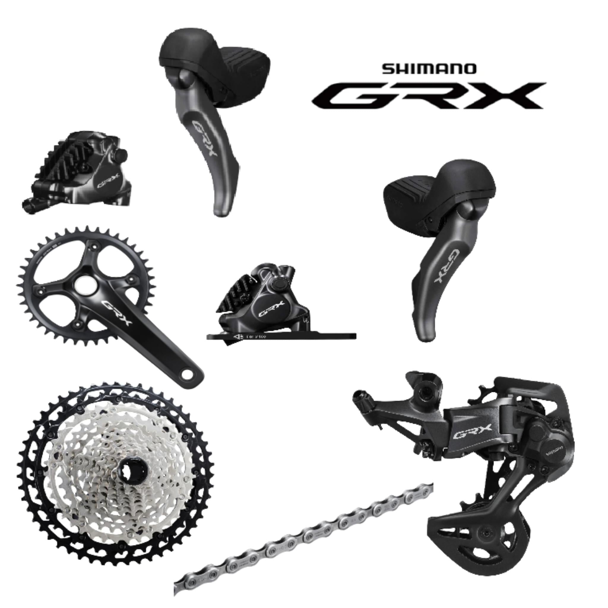 Shimano GRX RX820 1 x 12 Groupset Max 45T Single / 170mm / 10-51T