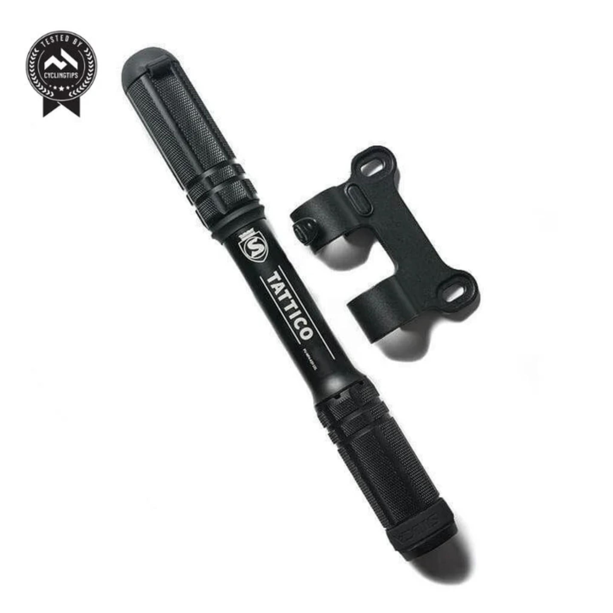 Silca Tattico Mini Pump with Bottle Cage Mount Black
