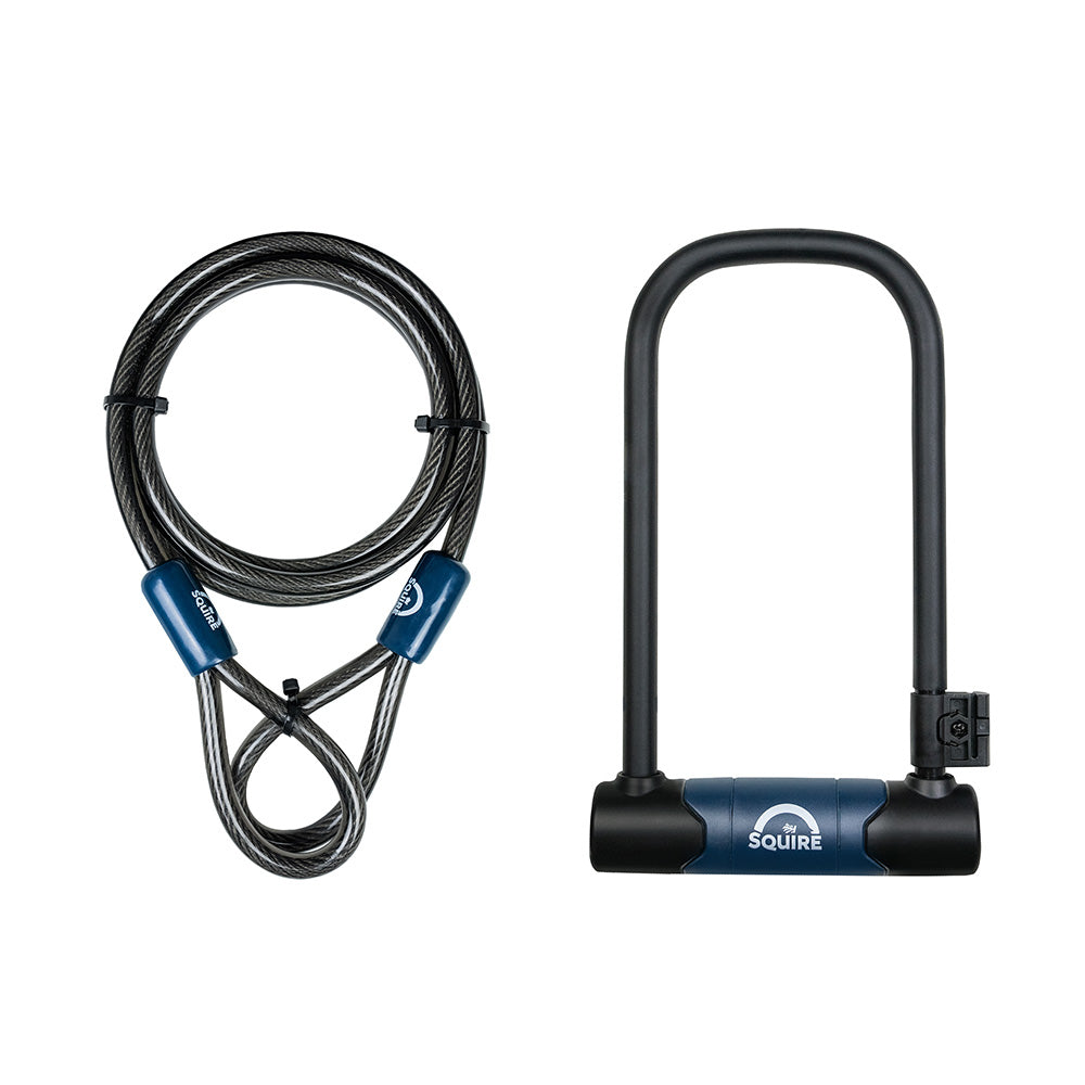 Squire Matterhorn 230/10C D-Lock and Cable Kit Black / 230mm / Key