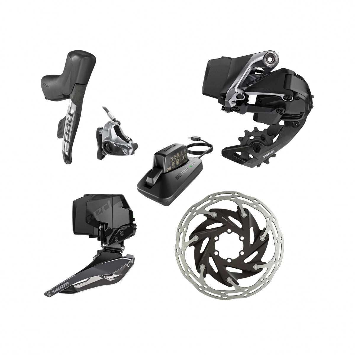 SRAM RED AXS HRD Hydraulic 2x Groupset Black/Grey