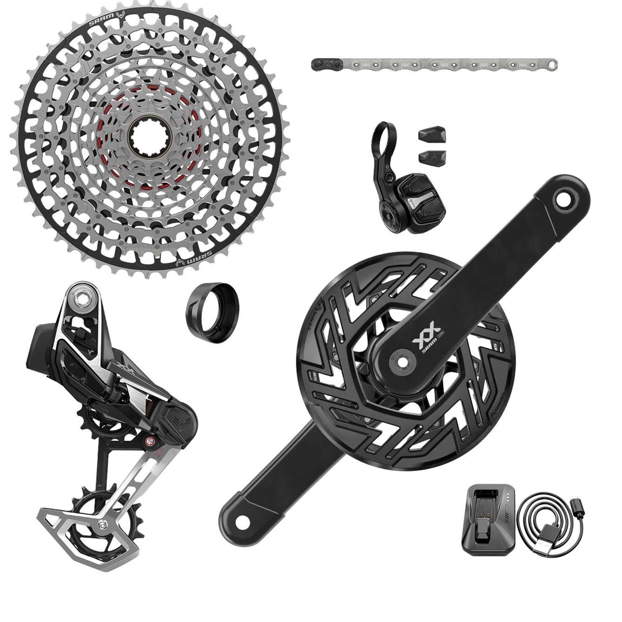 SRAM XX Eagle AXS Transmission E-MTB Groupset Black / 104 BCD / Cranks not included