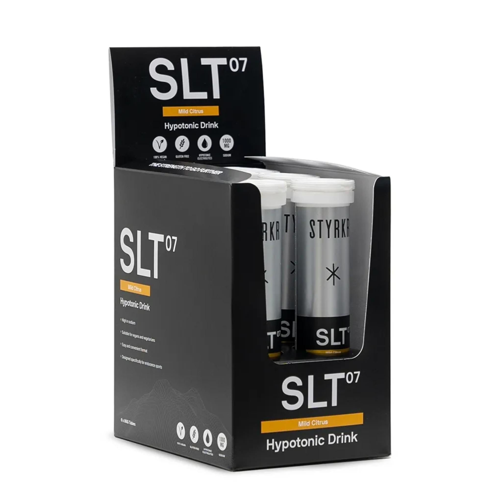 STYRKR - SLT07 1000mg Sodium Hydration Tablets Citrus / 6 x Tubes of 12 Tablets