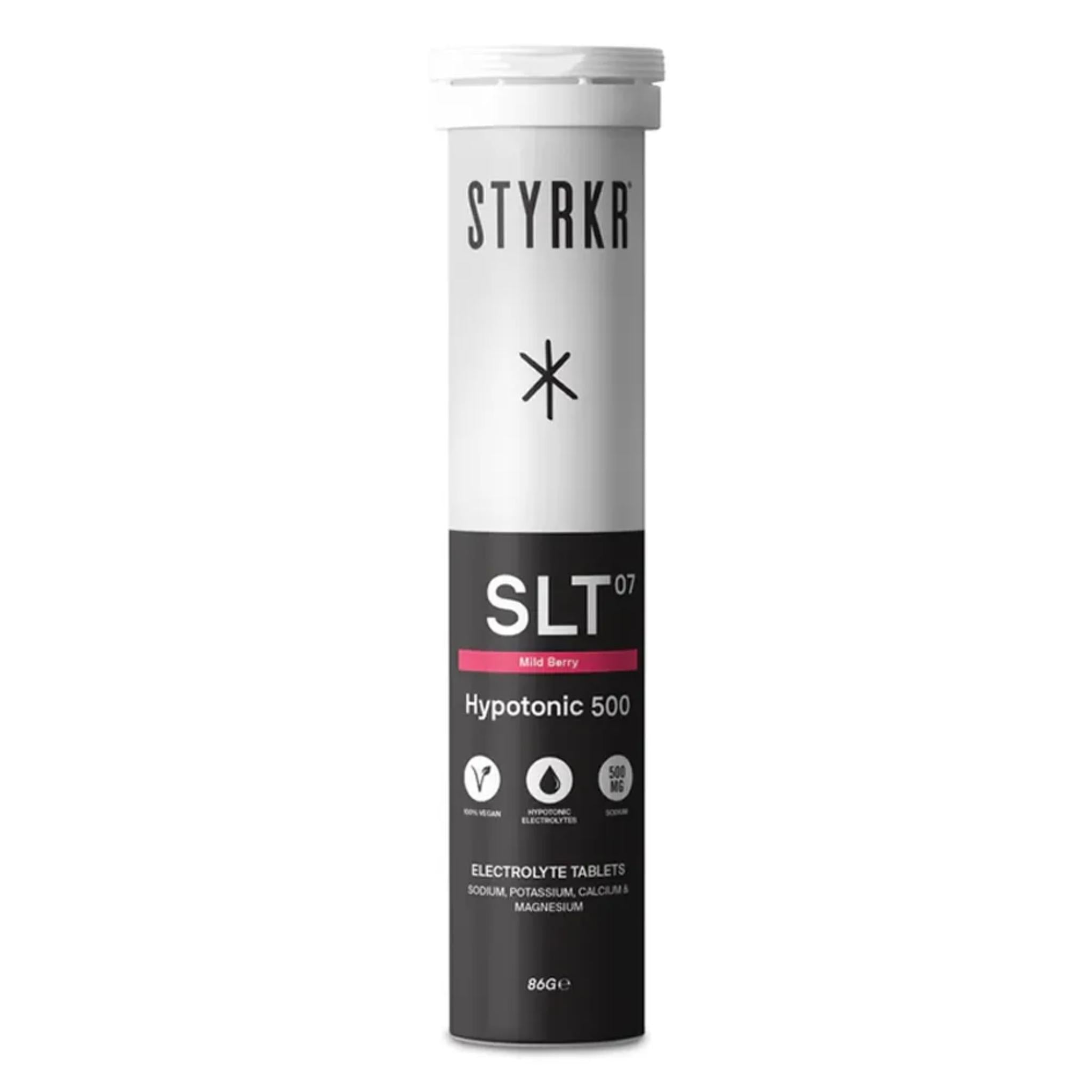 STYRKR - SLT07 500mg Sodium Hydration Tablets Berry / 6 x Tubes of 12 Tablets
