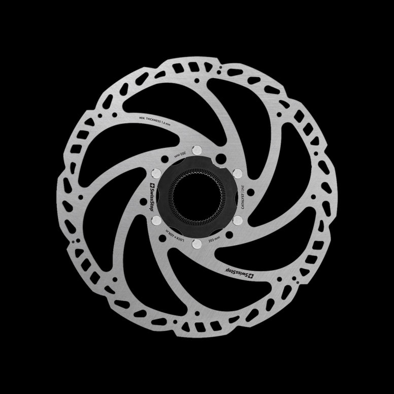 SwissStop Catalyst One Centrelock Disc Brake Rotor Silver / 203mm