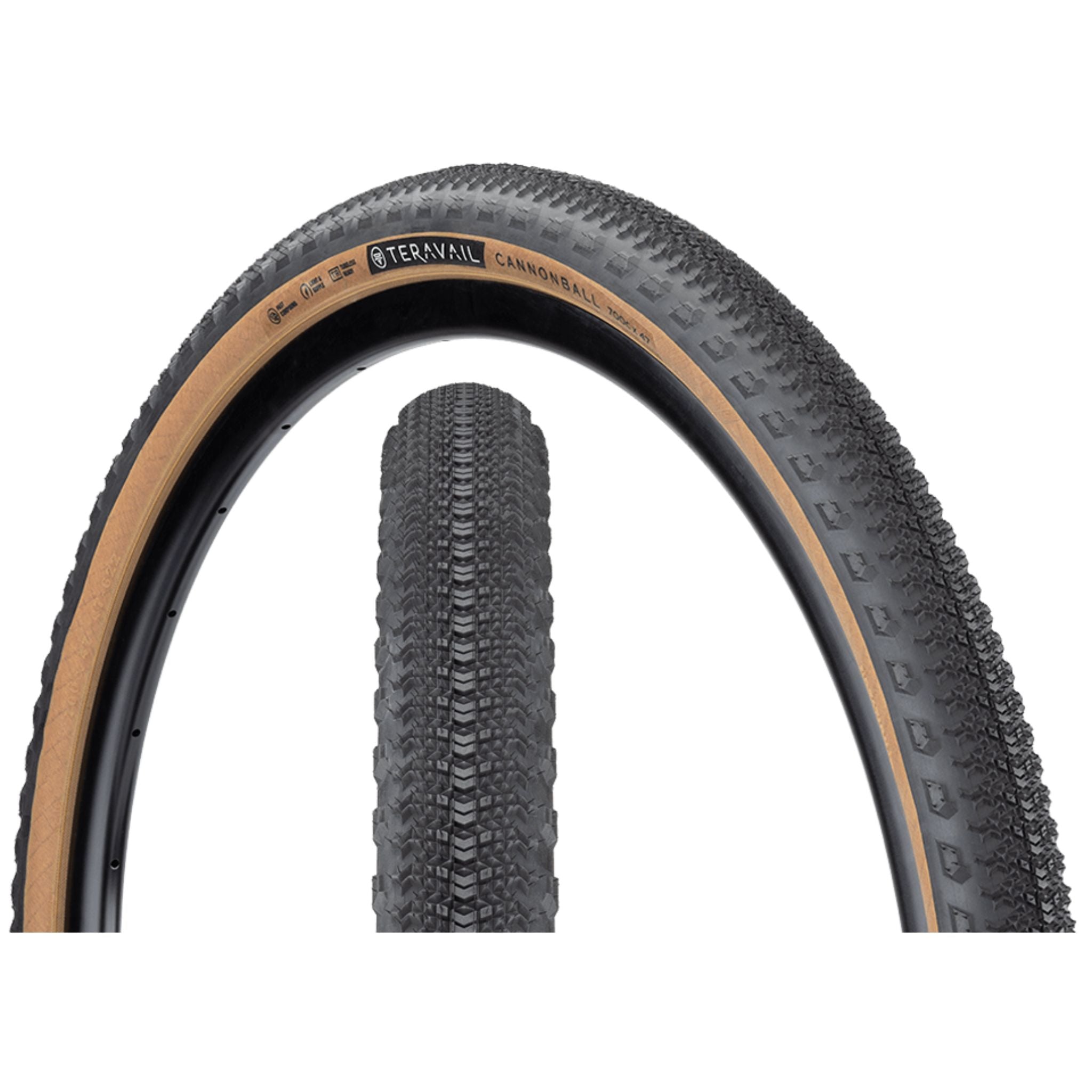 Teravail Cannonball Gravel Tyre Tan / 700 x 47 / Light & Supple