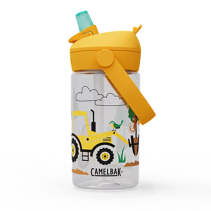 Thrive Flip Straw Kids Bottle 400ml Tractors & Trees / 400ml