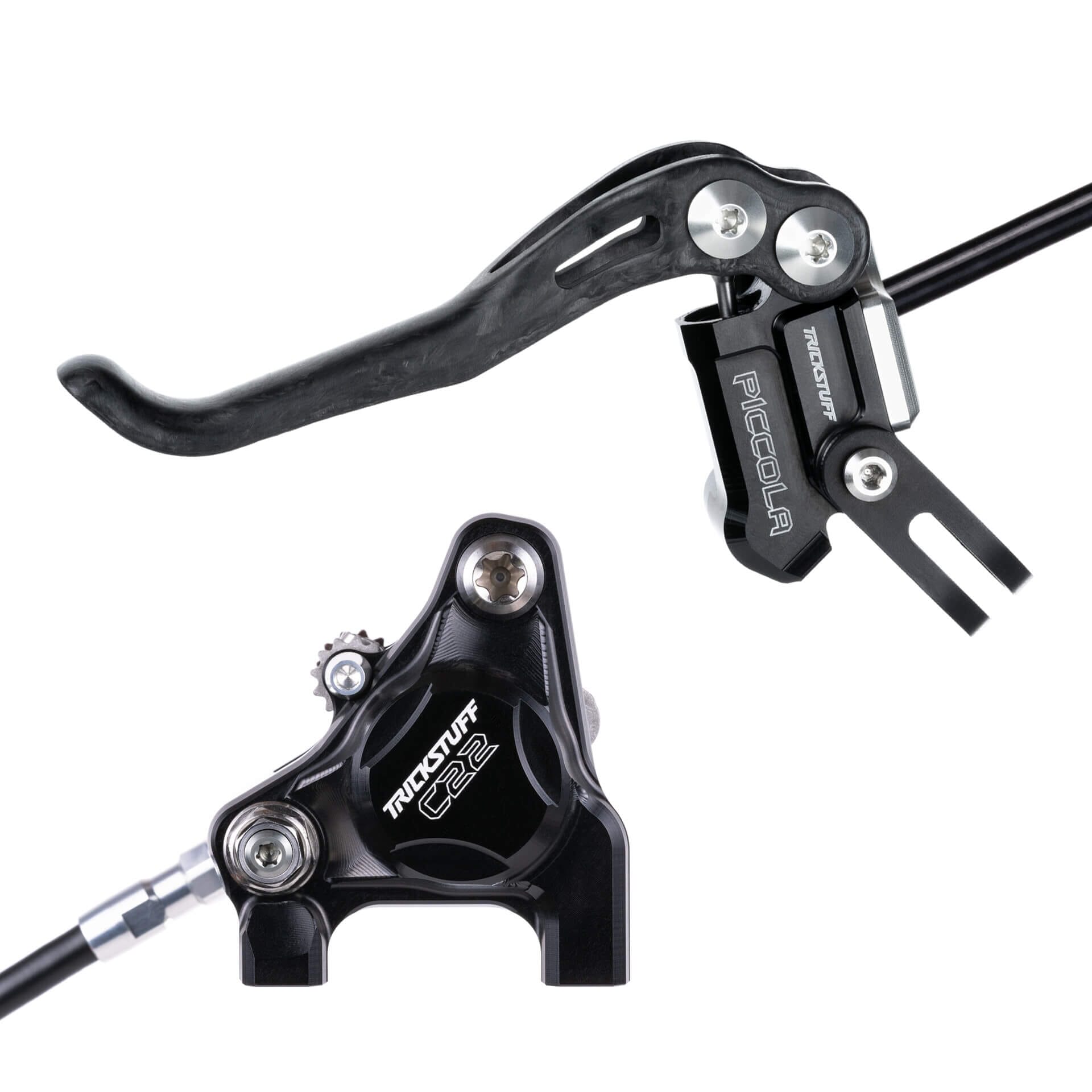 Trickstuff Piccola Disc Brake Set Black/Silver / Flat Mount