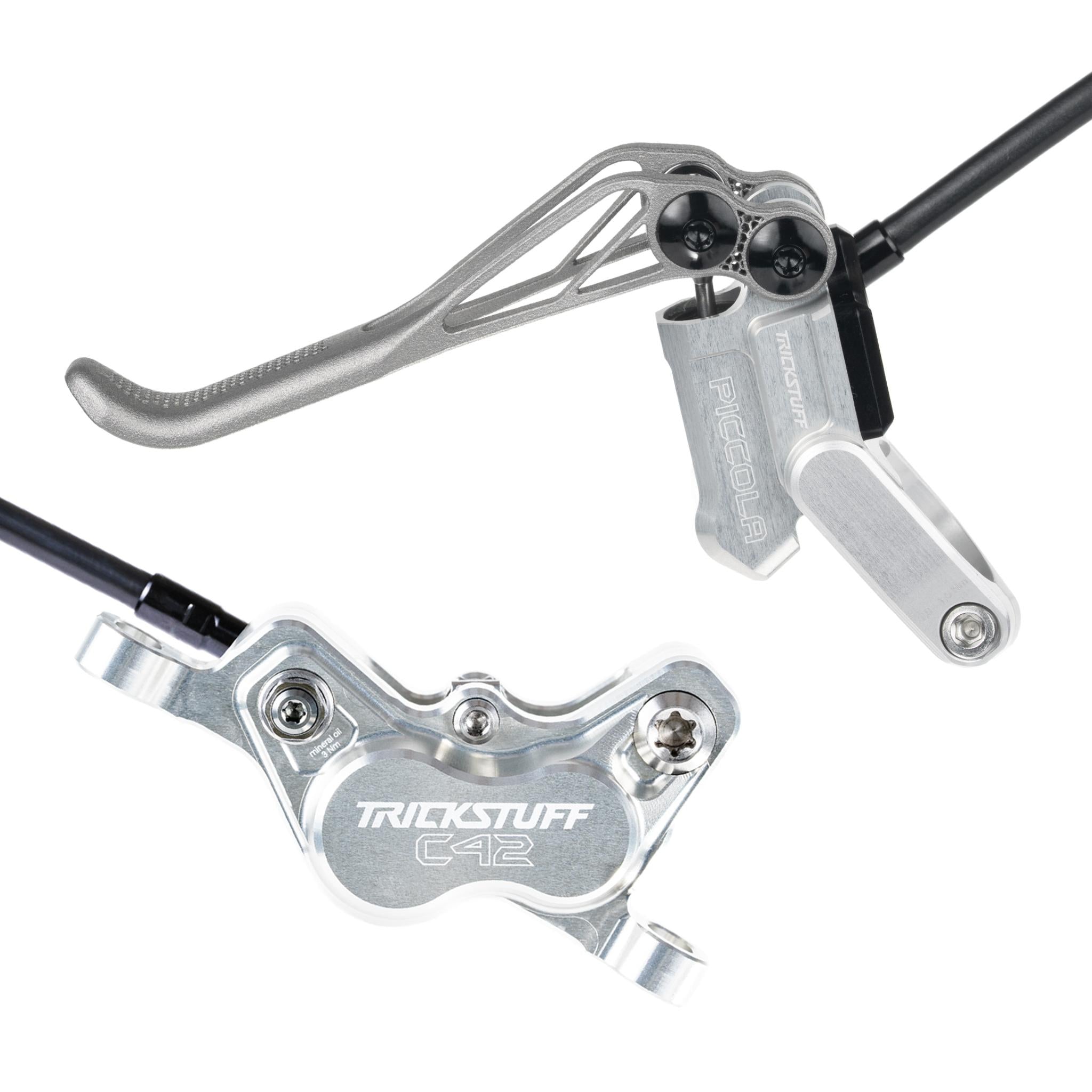 Trickstuff Piccola HD Titanium Disc Brake Set Silver/Black / Post Mount