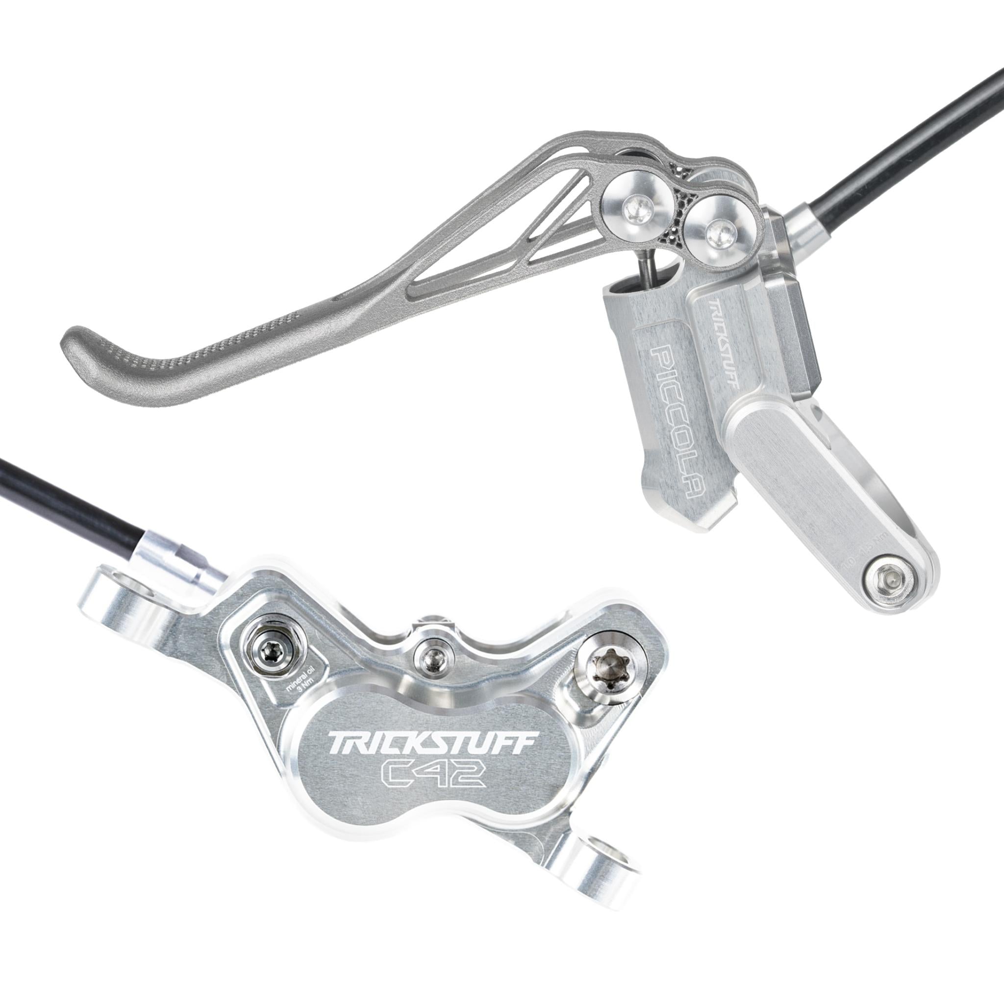 Trickstuff Piccola HD Titanium Disc Brake Set Silver/Silver / Post Mount