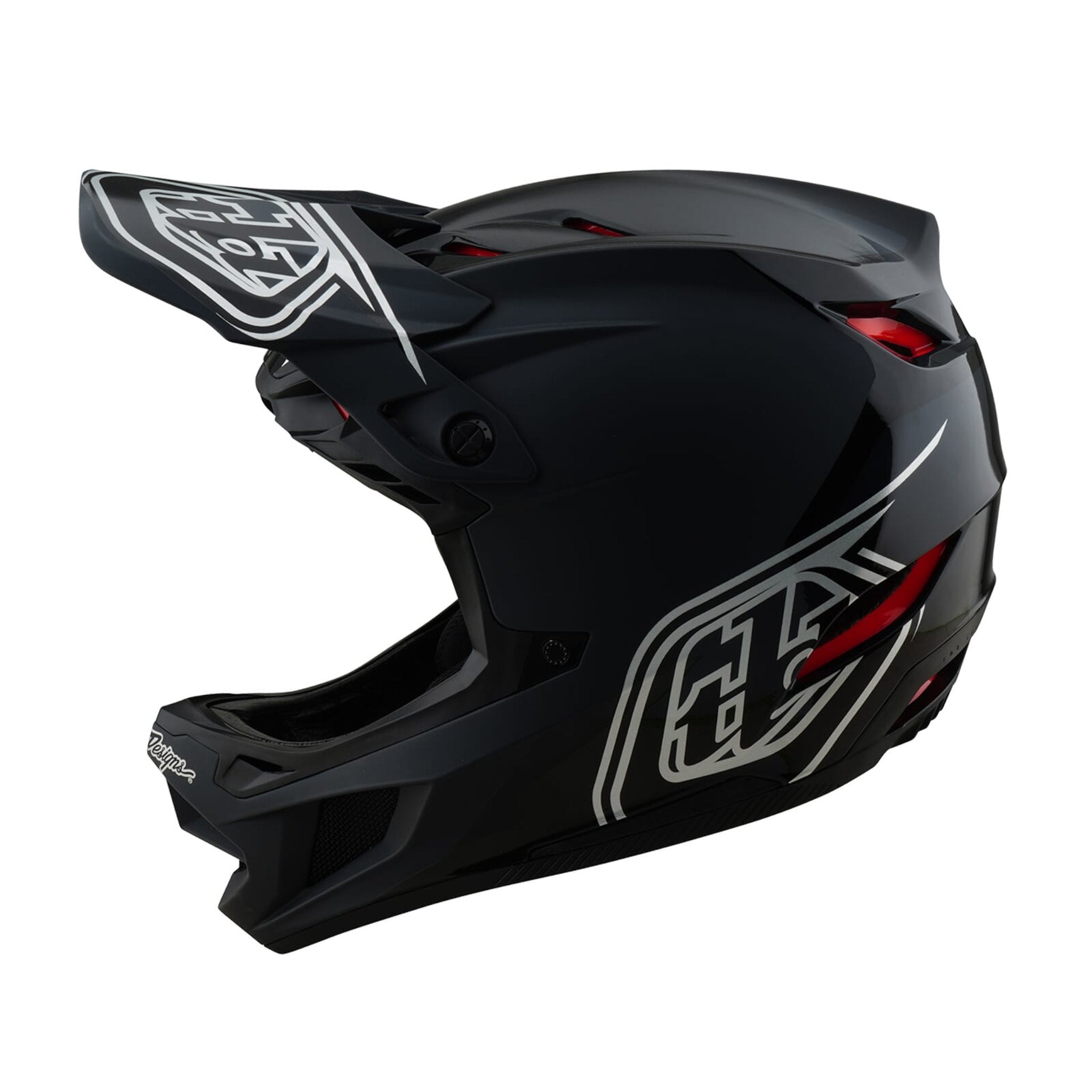 Troy Lee Designs D4 Polyacrylite Helmet Shadow - Black / XS