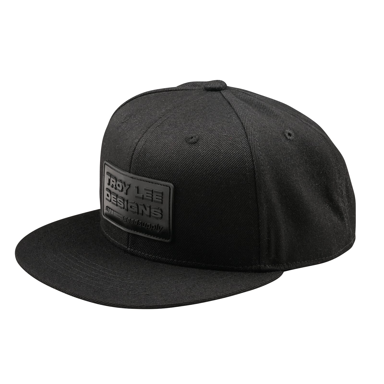 Troy Lee Designs Factory Flat Bill Snapback Cap Black / One Size