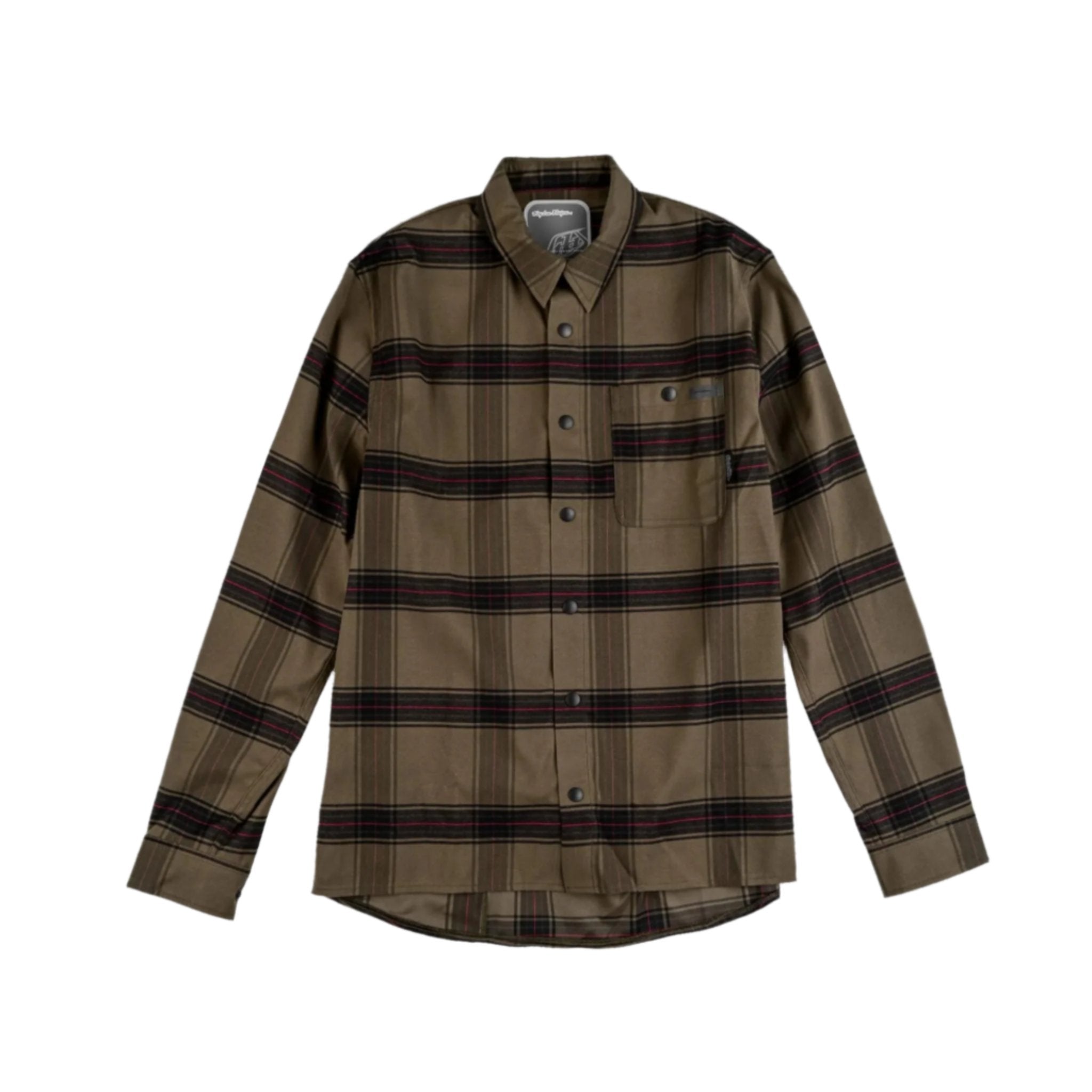 Troy Lee Designs Grind Flannel Shirt Plaid - Dark Pine / S