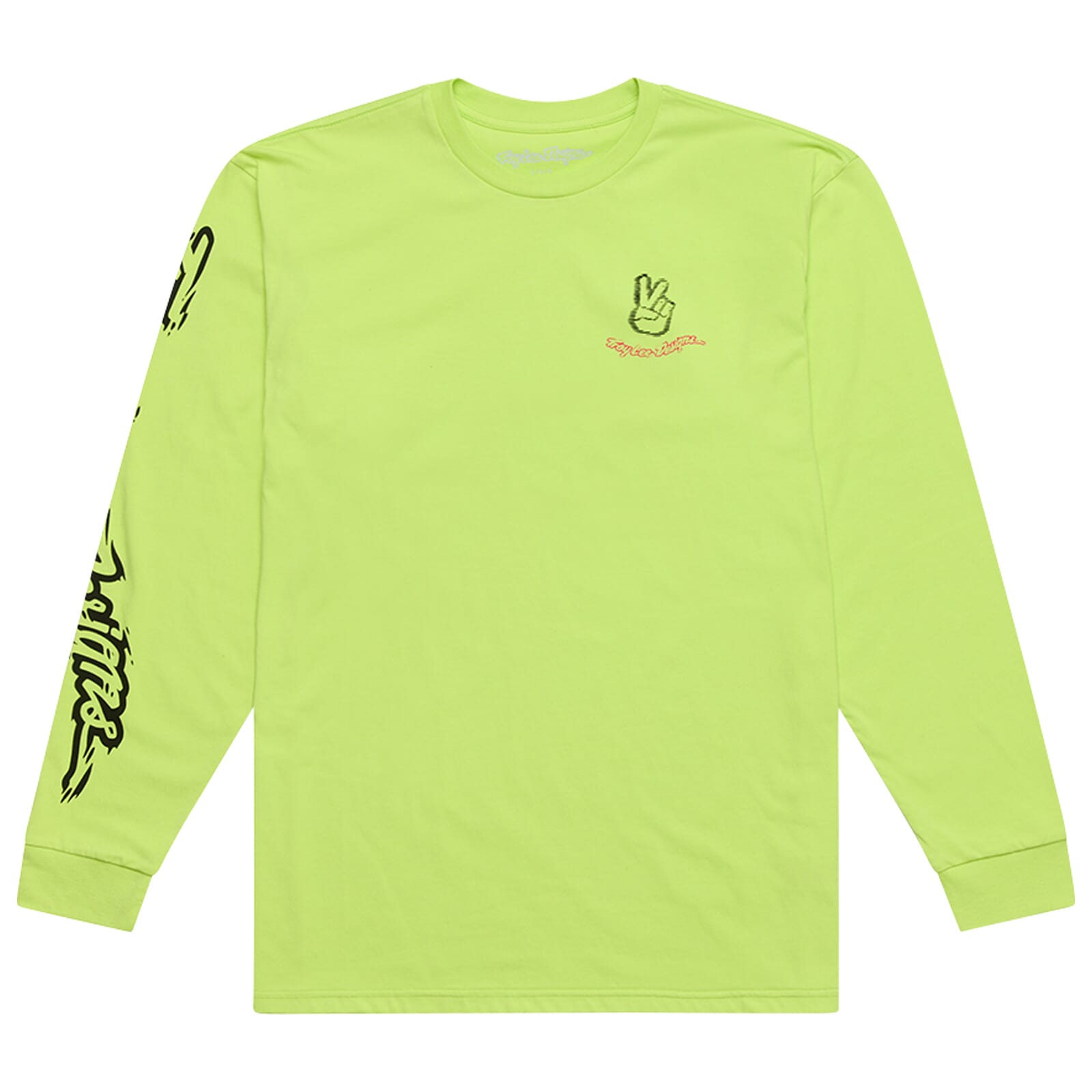 Troy Lee Designs Peace Out Long Sleeve T-Shirt Glo Yellow / S