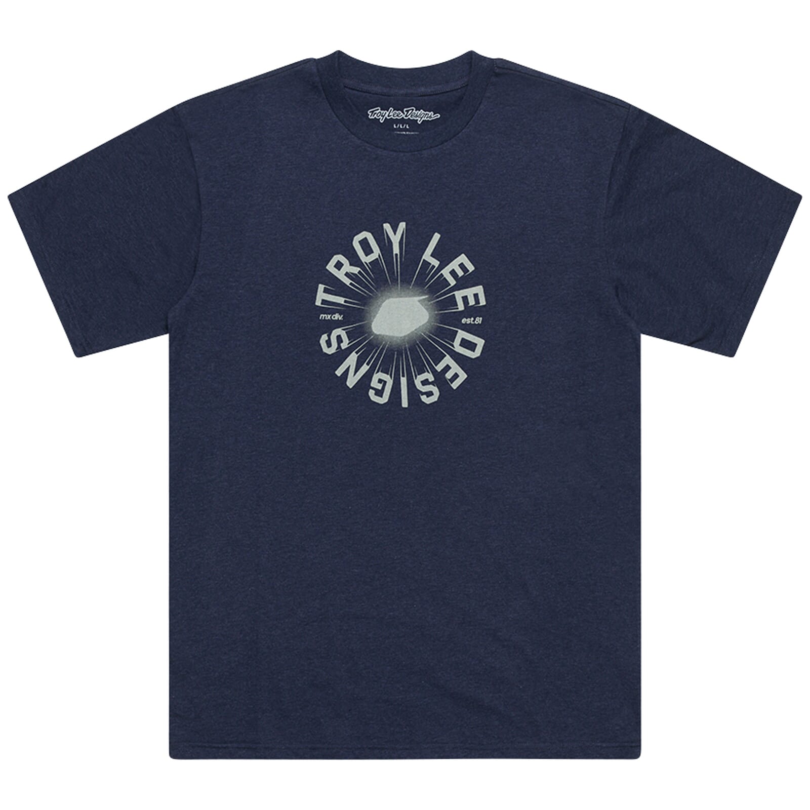 Troy Lee Designs Rotation Short Sleeve T-Shirt Navy Heather / S
