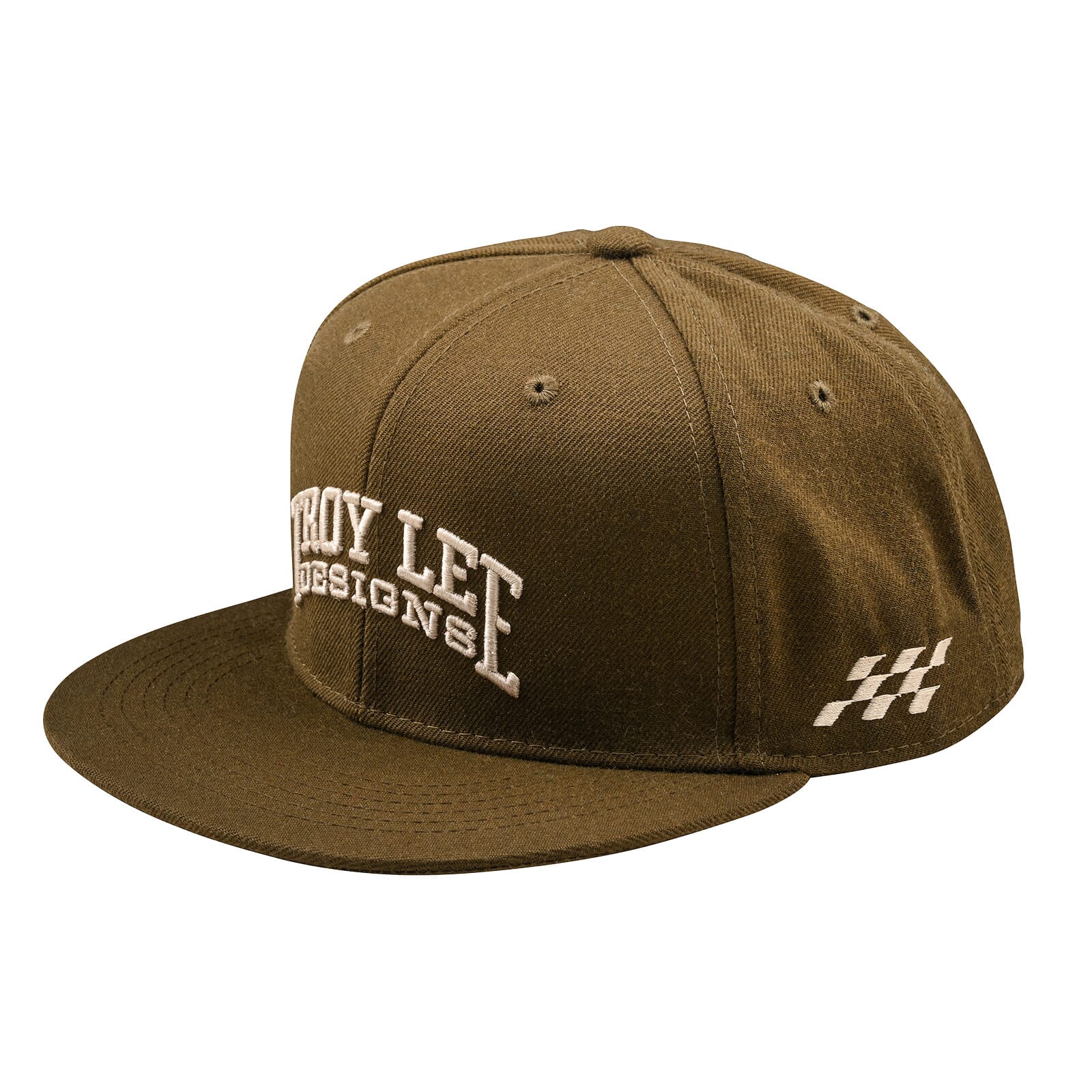 Troy Lee Designs Scholar Flat Bill Snapback Cap Olive / One Size