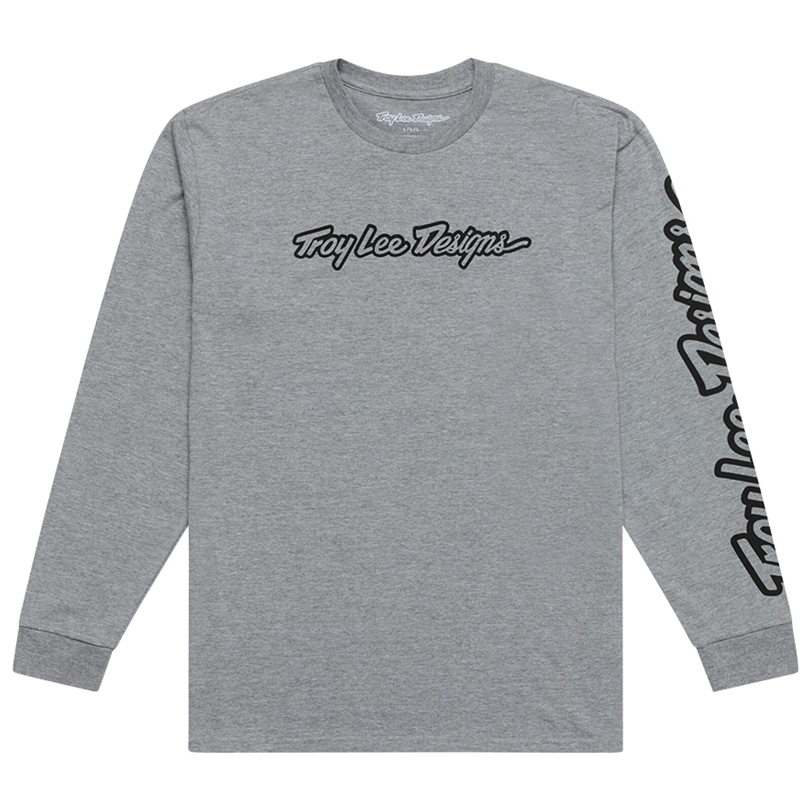Troy Lee Designs Signature Long Sleeve T-Shirt Grey Heather / S