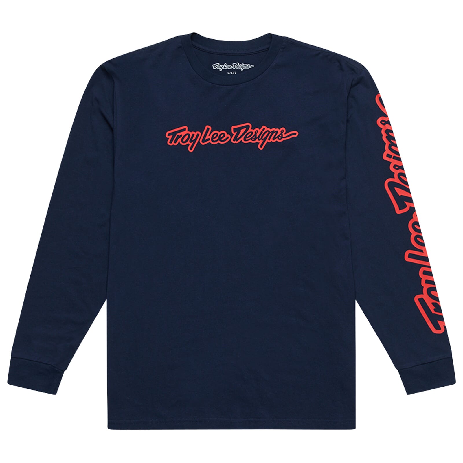 Troy Lee Designs Signature Long Sleeve T-Shirt Navy / S